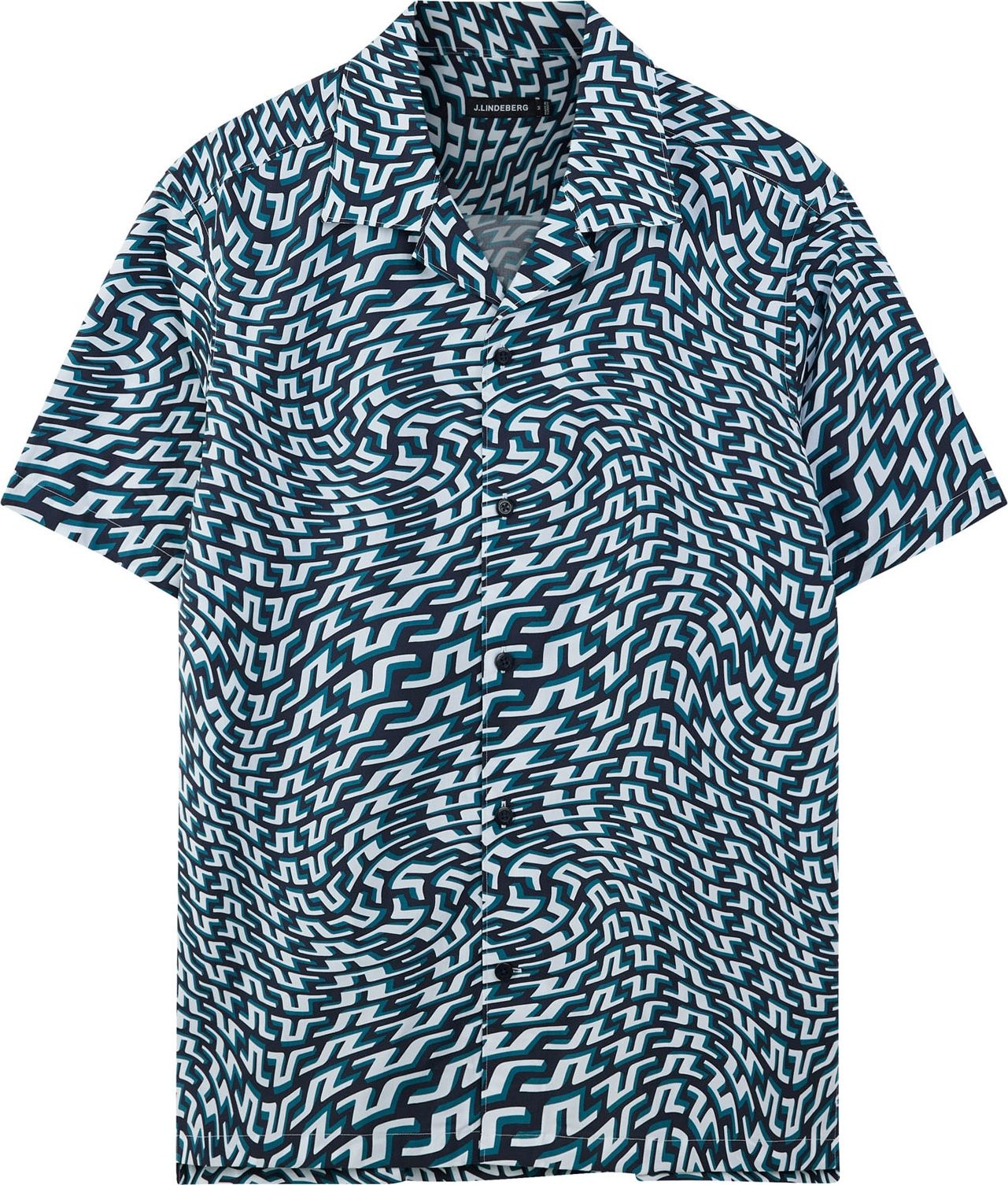J.Lindeberg Košile 'Elio 3D Bridge Swirl' modrá / tmavě modrá / marine modrá