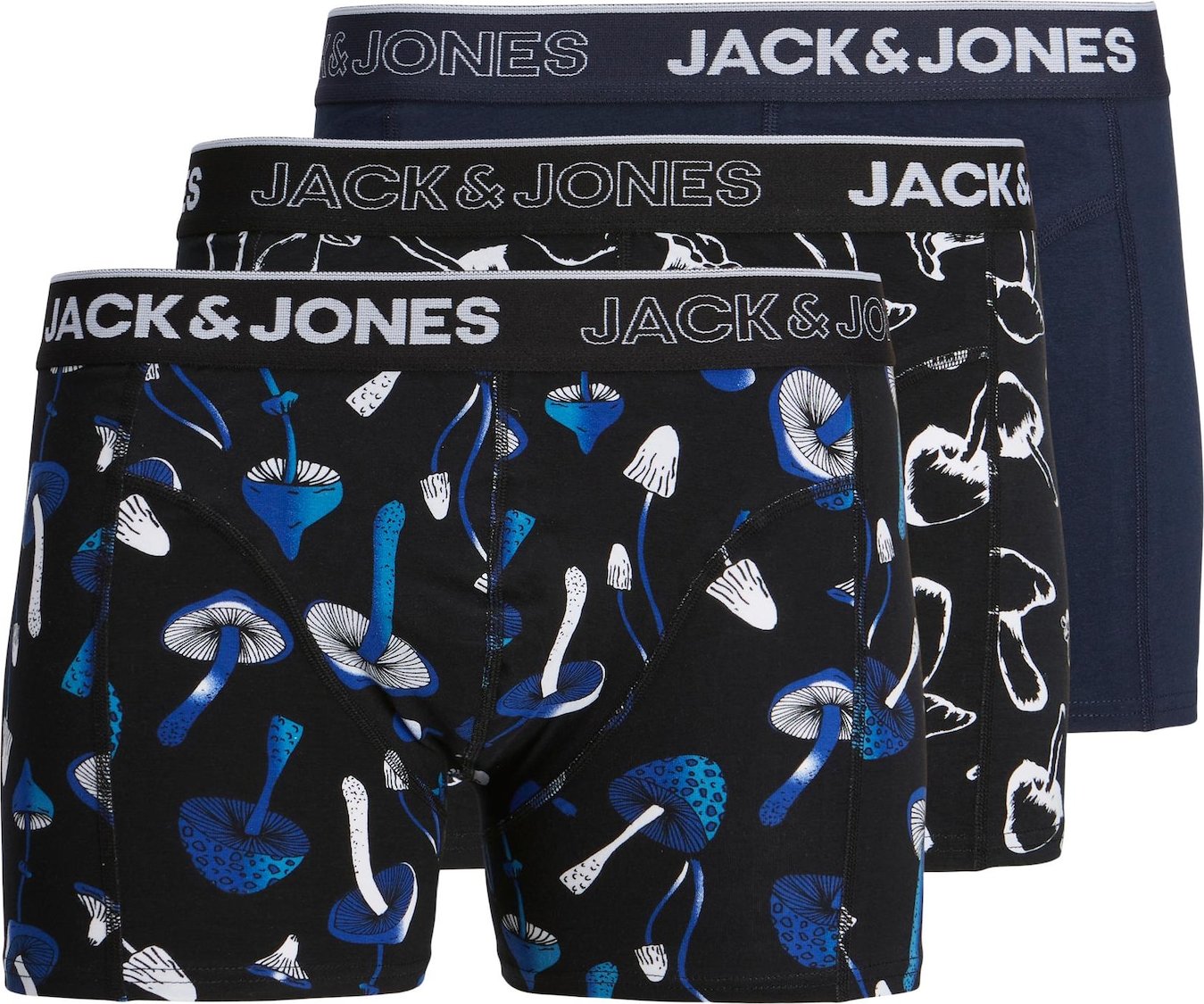JACK & JONES Boxerky noční modrá / mix barev / černá