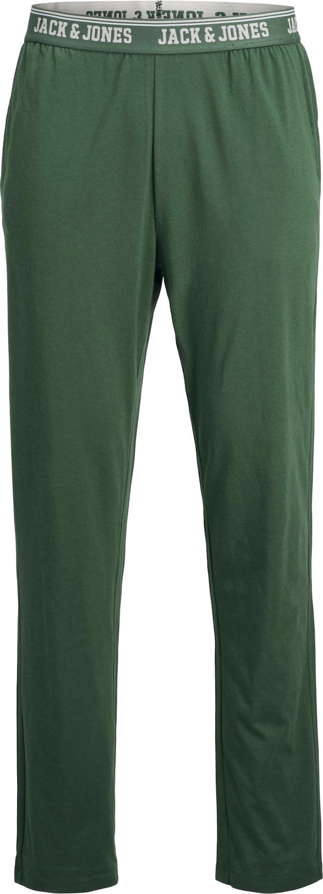 JACK & JONES Kalhoty 'AXEL' zelená / bílá