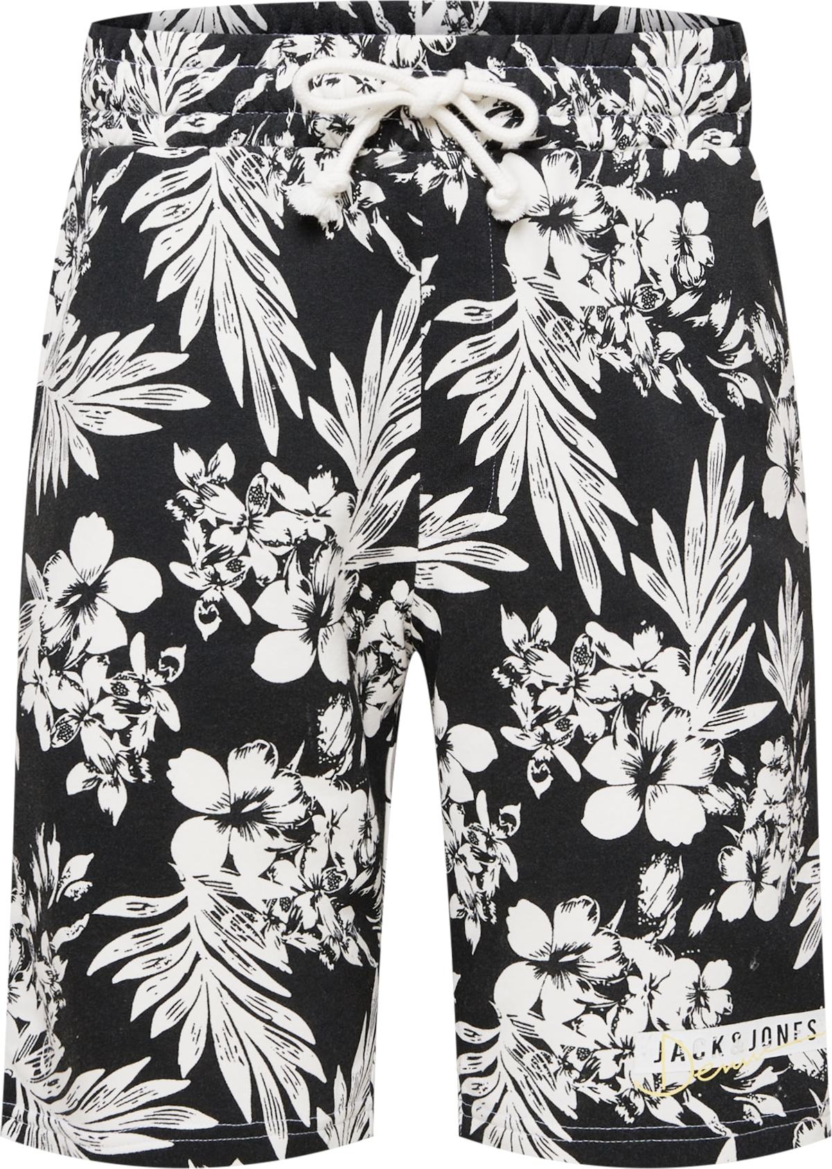 JACK & JONES Kalhoty 'COASTAL' černá / bílá
