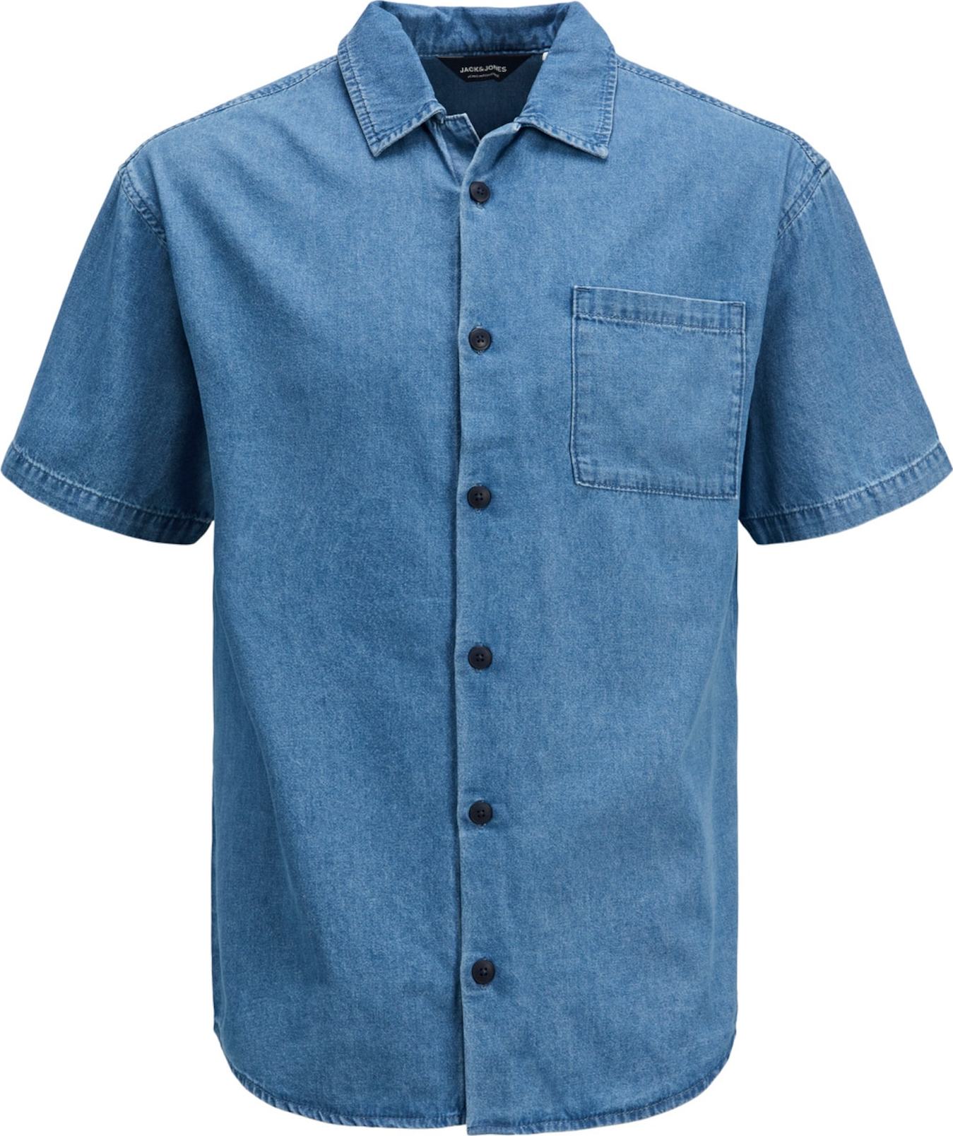 JACK & JONES Košile 'Leo' modrá džínovina