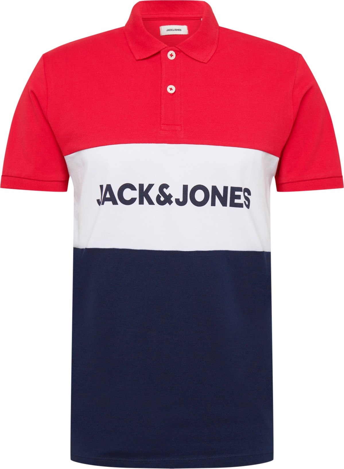 JACK & JONES Tričko námořnická modř / červená / bílá