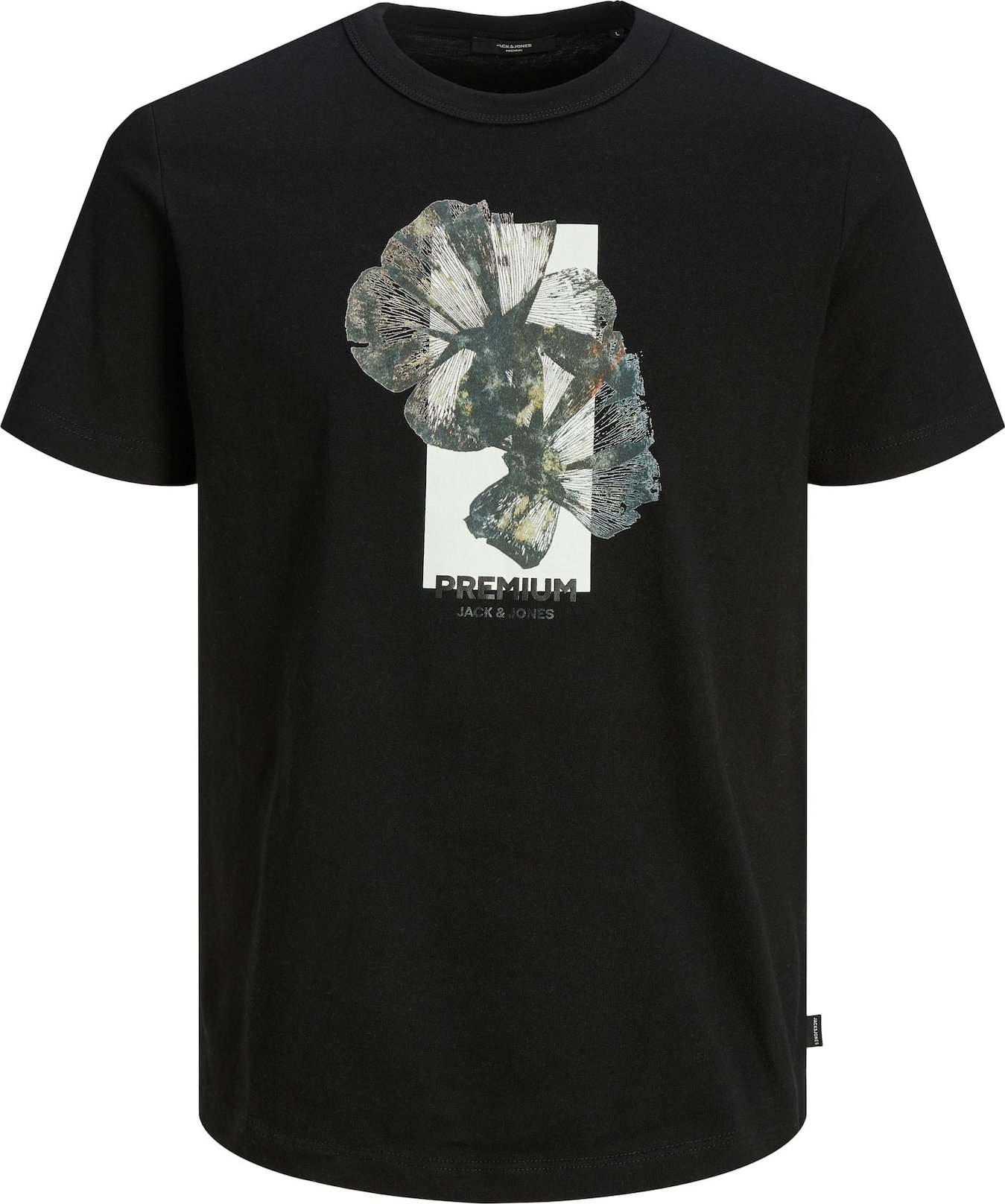 JACK & JONES Tričko 'Hoover' černá / bílá / petrolejová / zelená