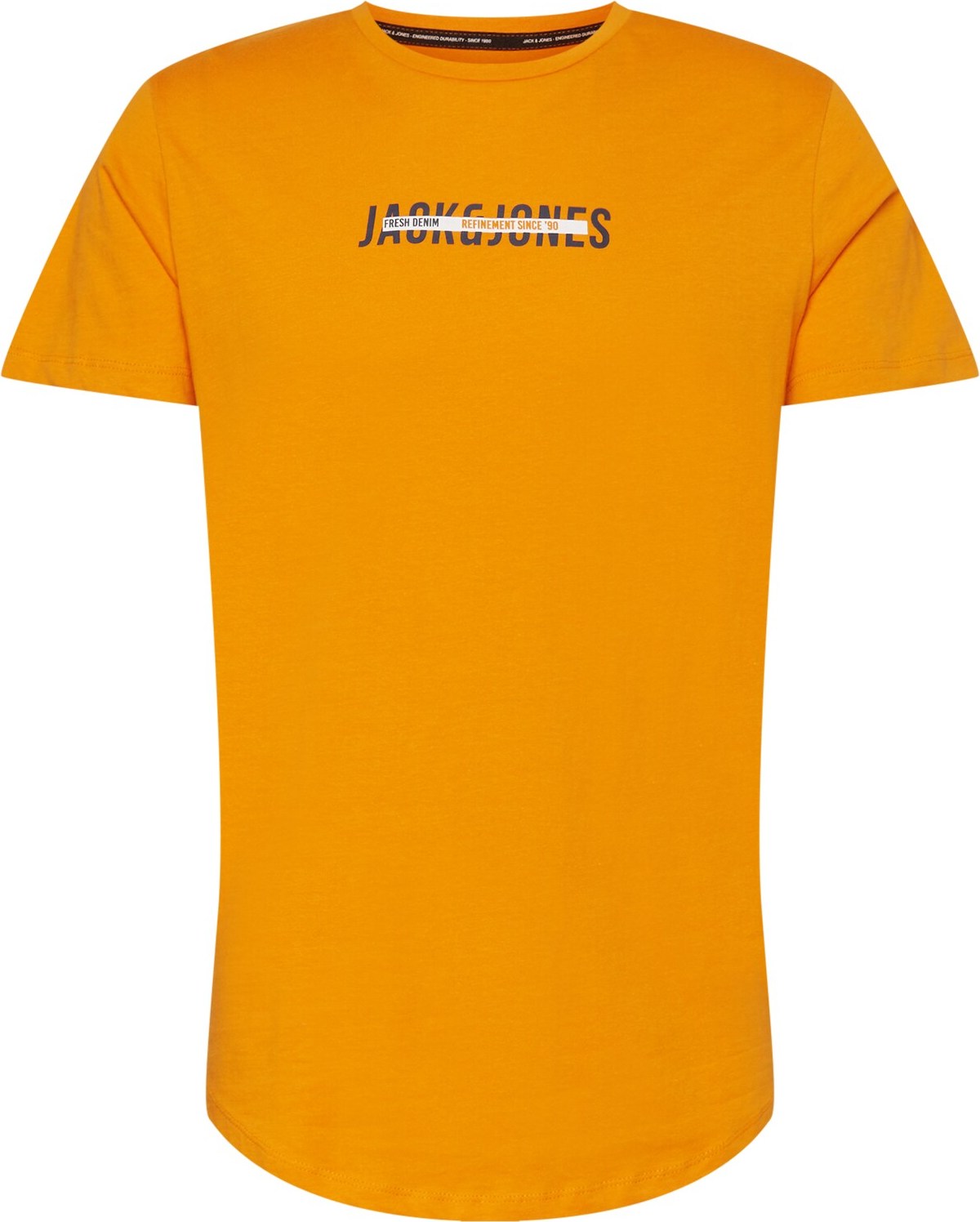 JACK & JONES Tričko 'TEO' námořnická modř / zlatě žlutá / bílá