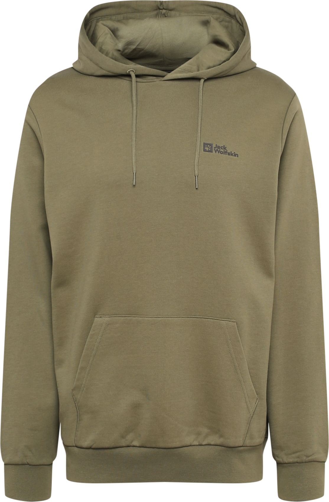JACK WOLFSKIN Sportovní mikina khaki / čedičová šedá