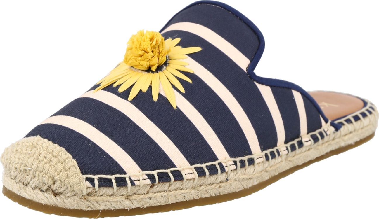 Kate Spade Pantofle 'SOLERO' tmavě modrá / krémová / žlutá