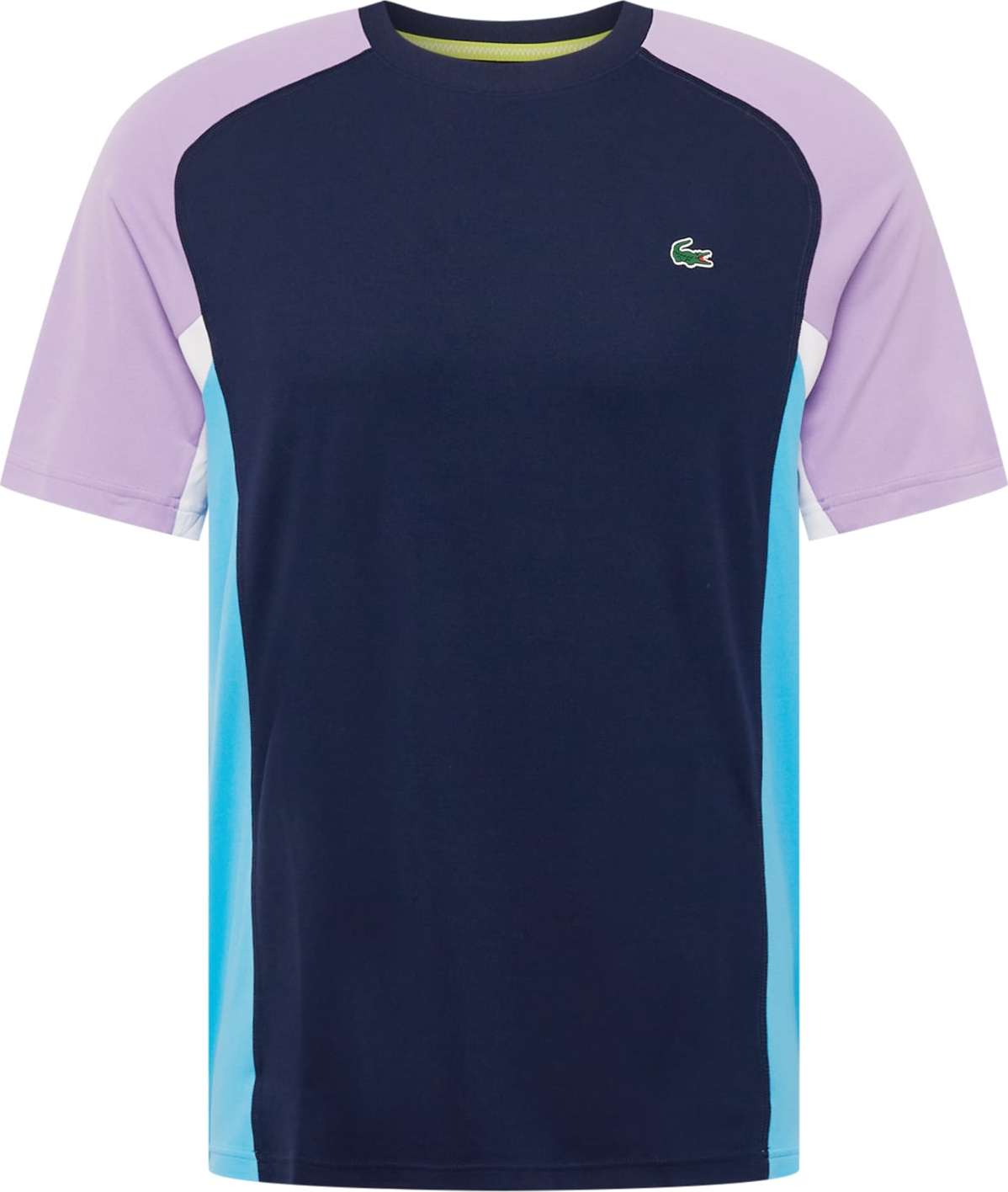Lacoste Sport Funkční tričko marine modrá / světle fialová / aqua modrá / bílá