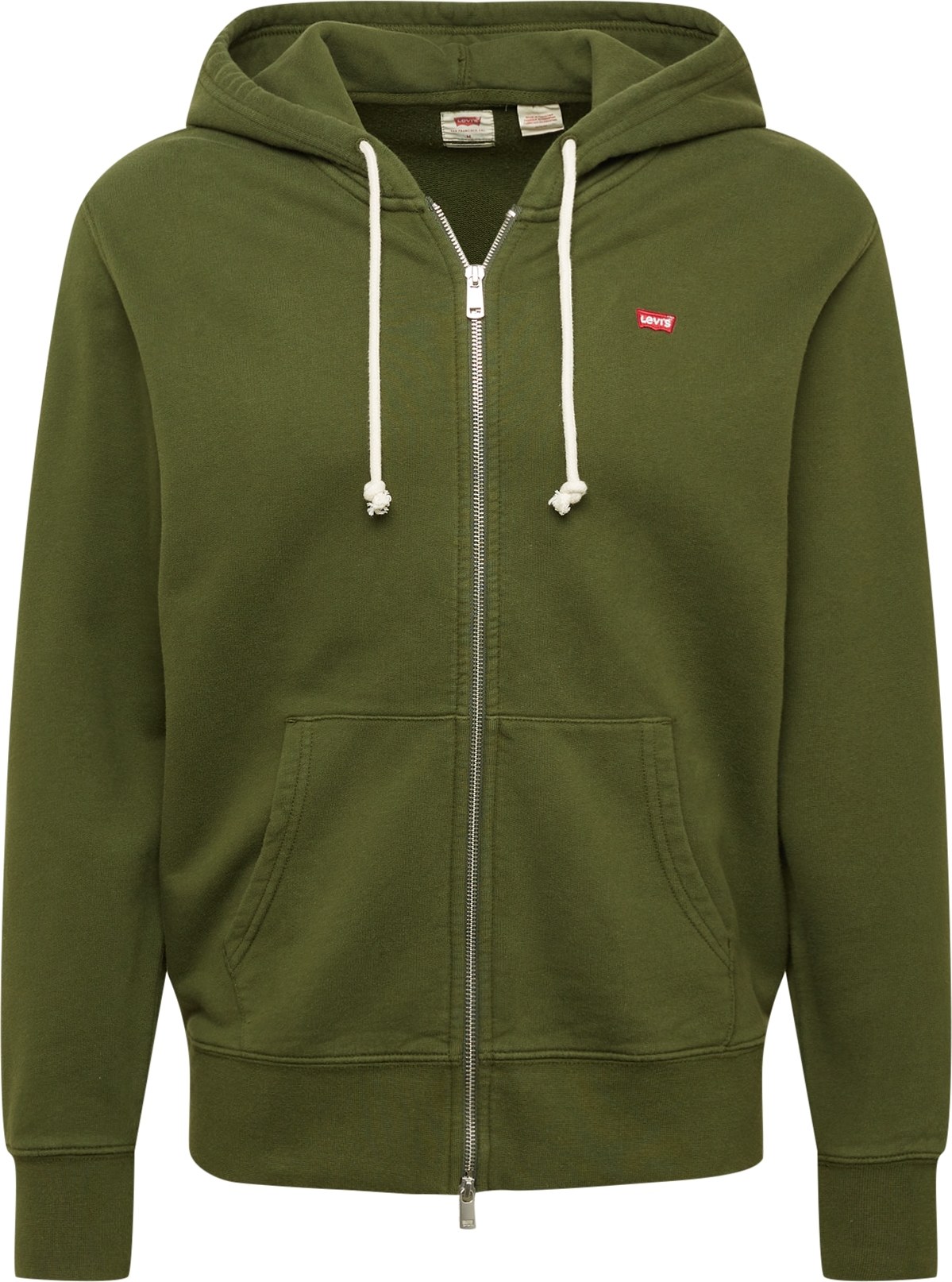 LEVI'S Mikina s kapucí tmavě zelená / červená / bílá