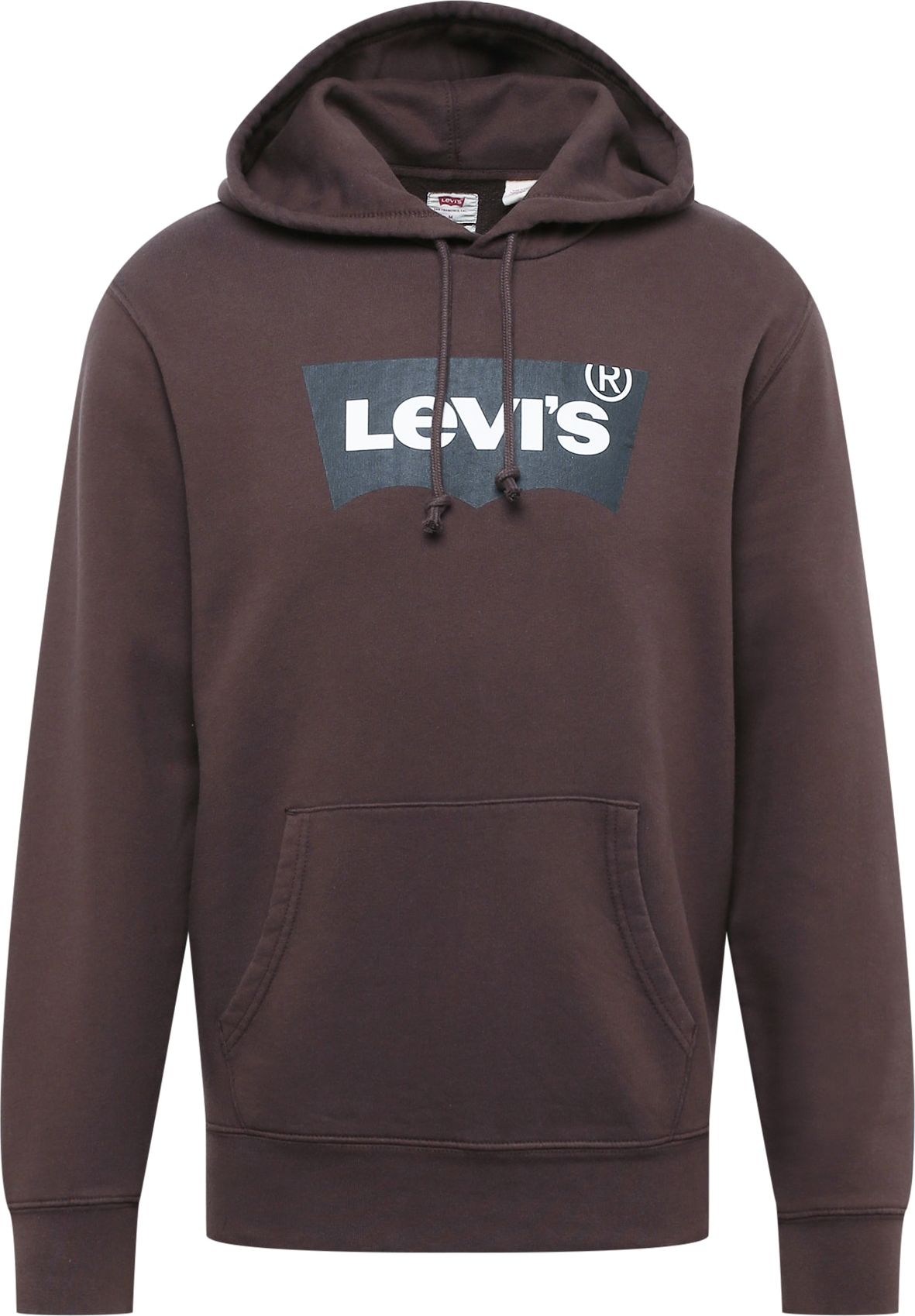 LEVI'S Mikina tmavě hnědá / bílá / marine modrá