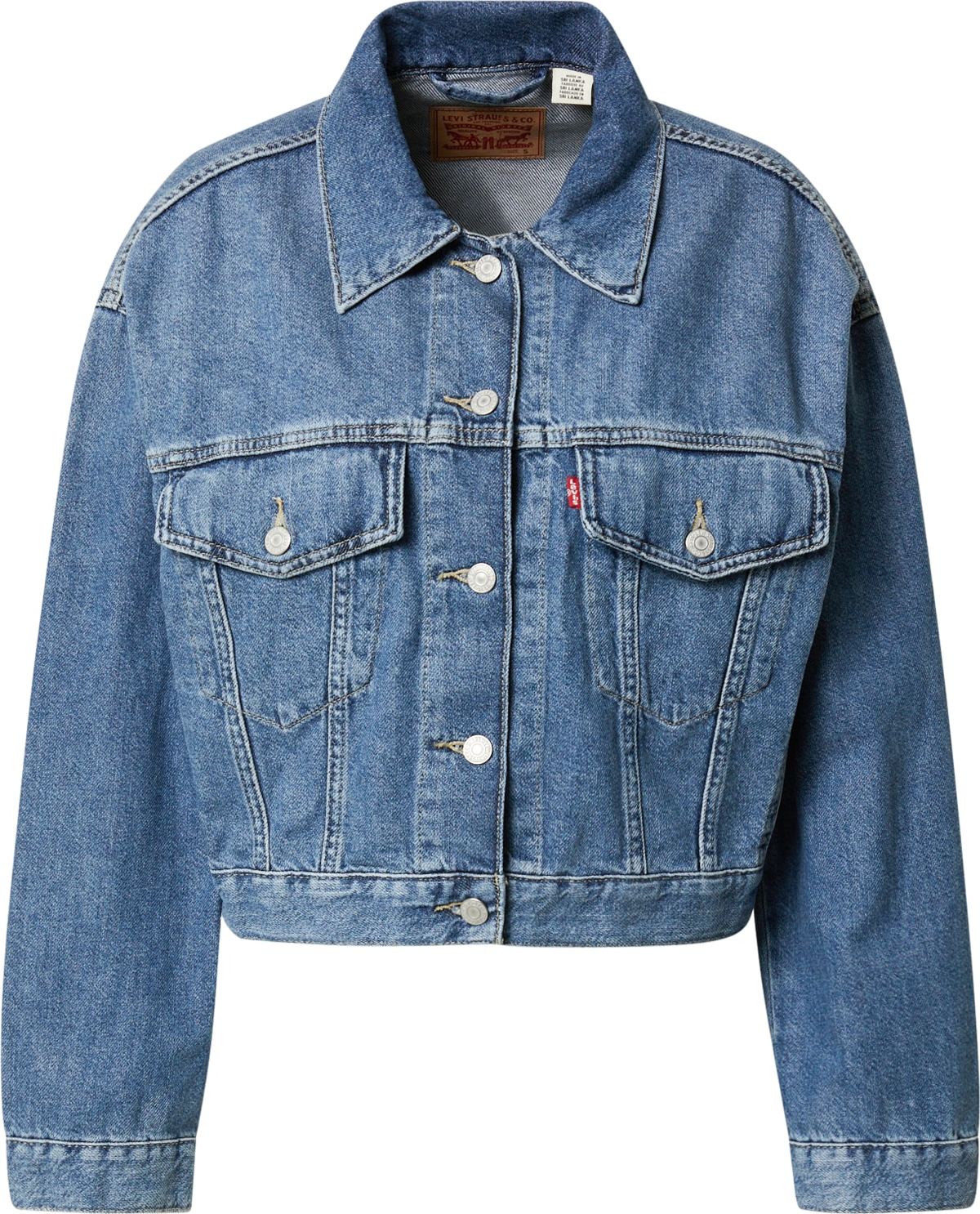 LEVI'S Přechodná bunda modrá džínovina