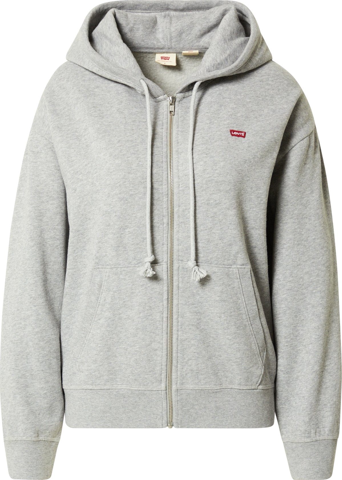 LEVI'S Mikina s kapucí šedá