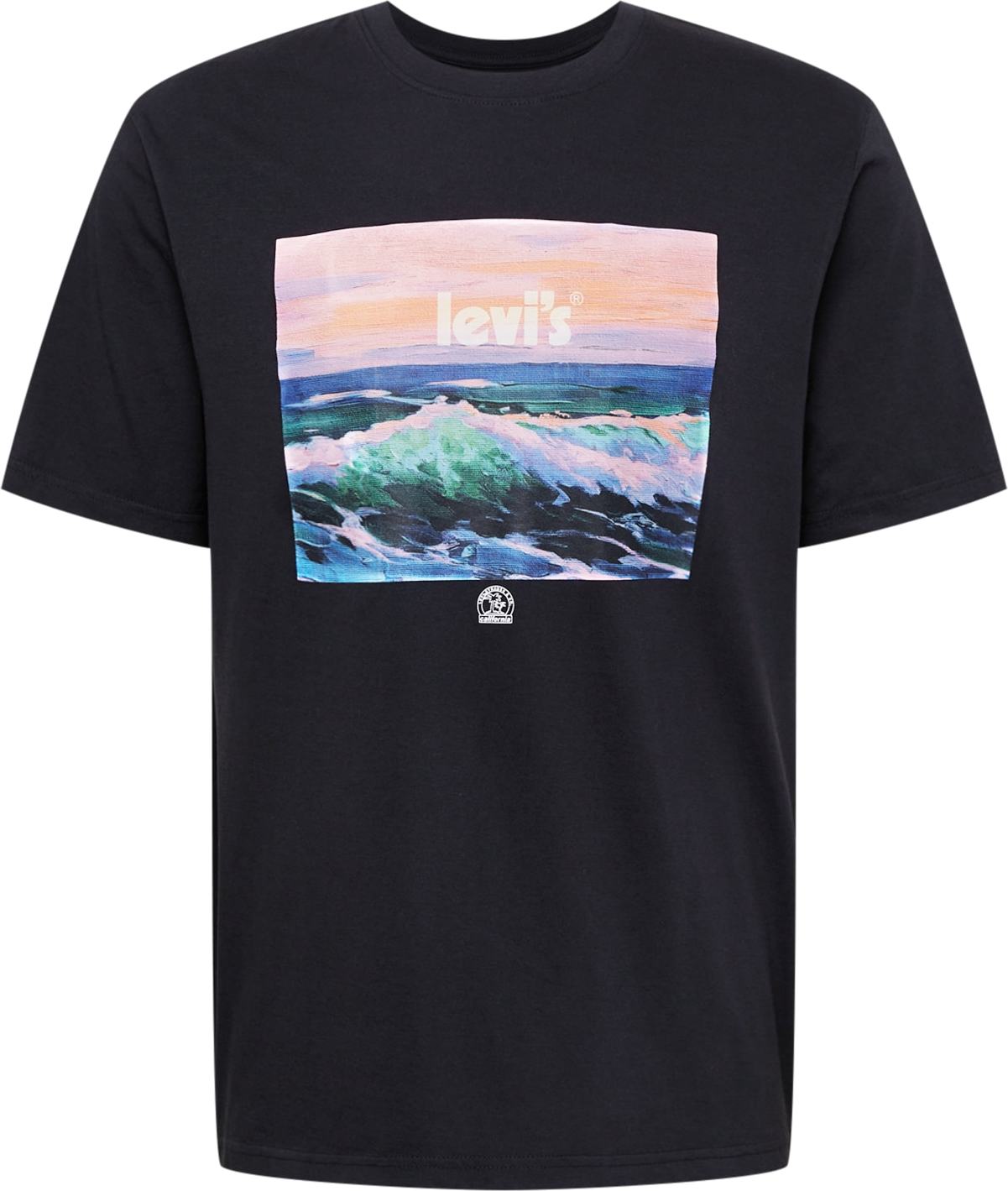 LEVI'S Tričko marine modrá / tmavě fialová / broskvová / černá / bílá