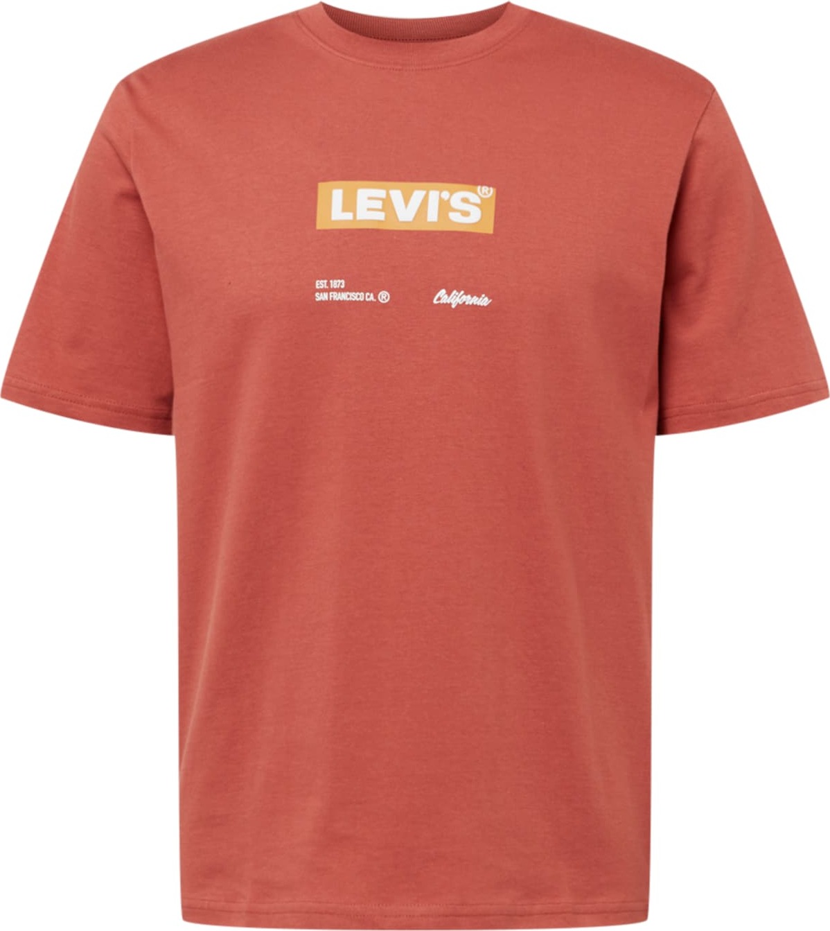 LEVI'S Tričko rezavě hnědá / žlutá / bílá