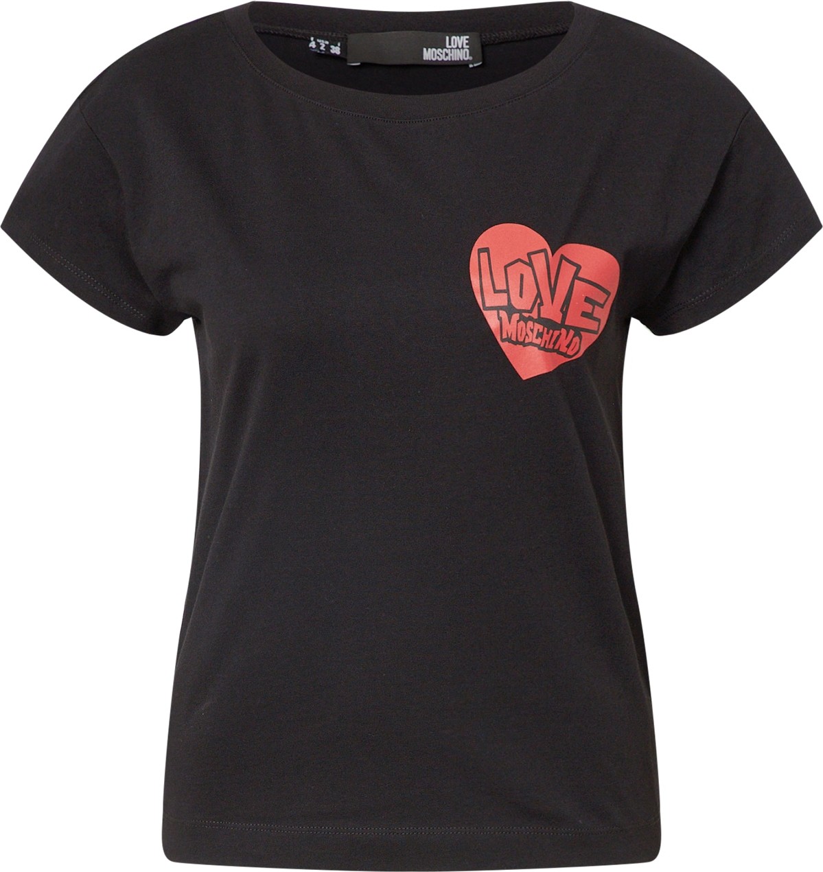 Love Moschino Tričko černá / červená