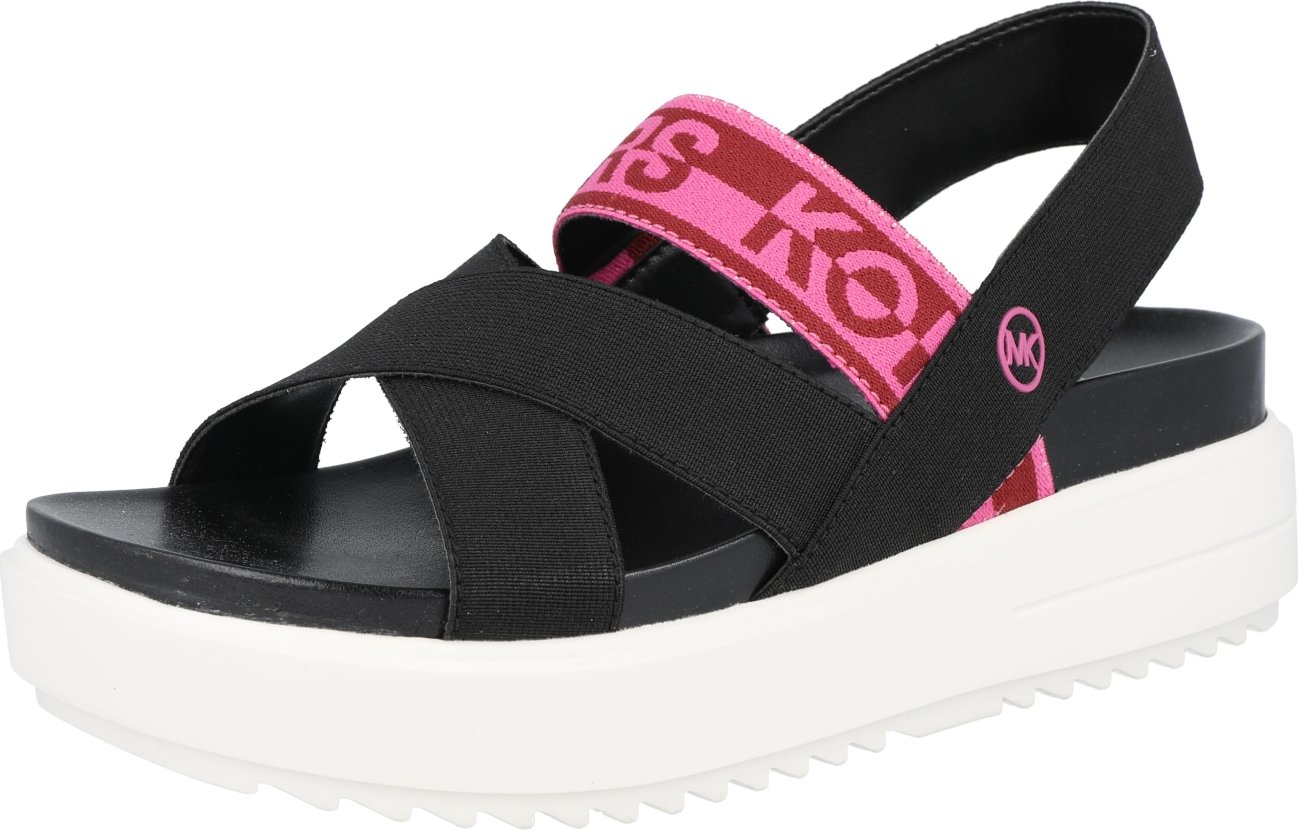 MICHAEL Michael Kors Sandály 'LARSON' černá / pink / tmavě červená