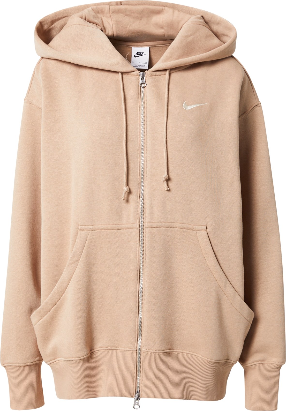 Nike Sportswear Mikina s kapucí velbloudí / bílá