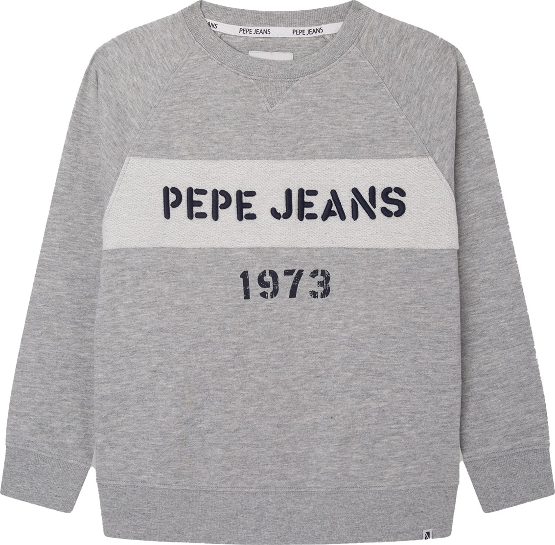 Pepe Jeans Mikina 'ORSON' šedá / černá / offwhite