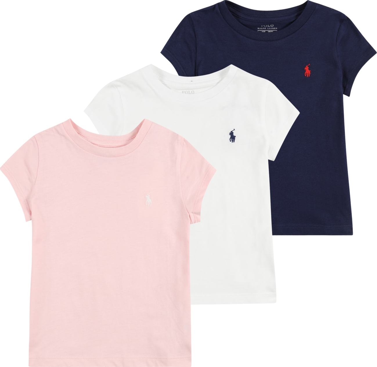 Polo Ralph Lauren Tričko modrá / bílá / růžová