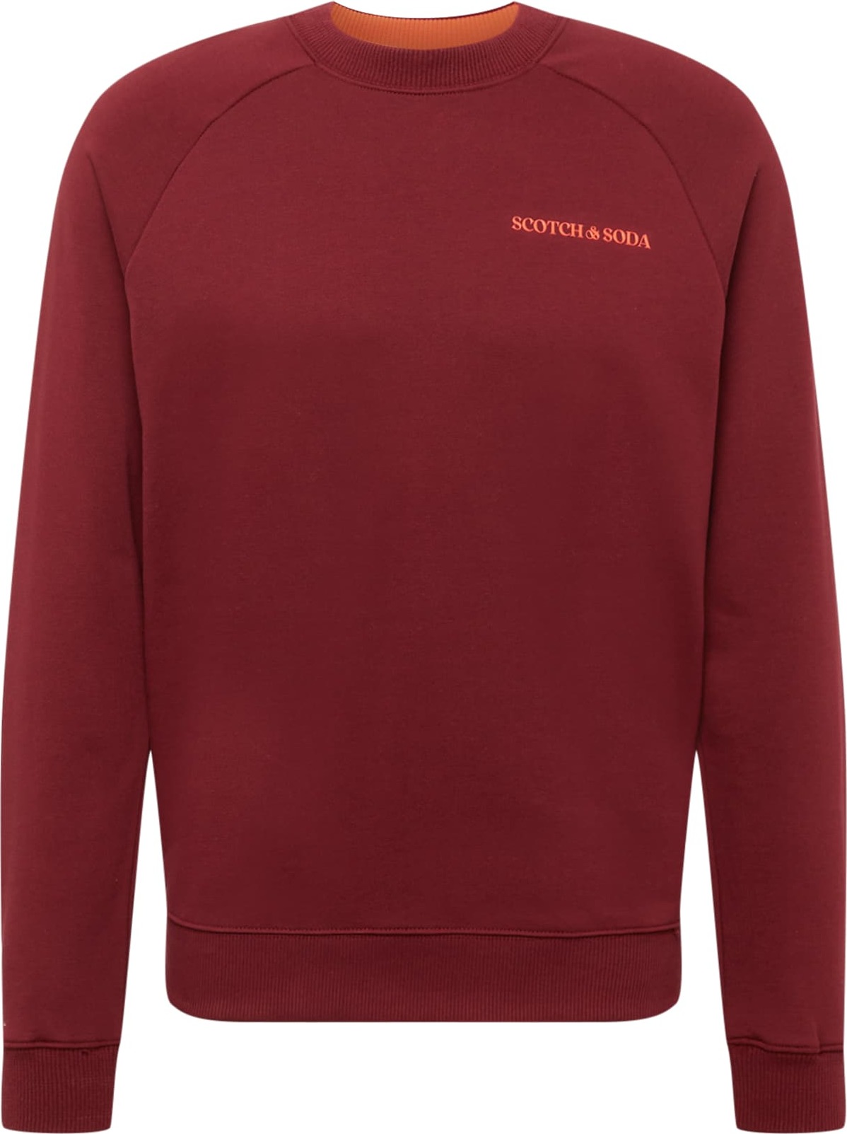 SCOTCH & SODA Mikina tmavě červená / bílá / oranžová / černá