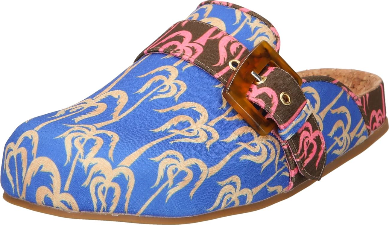 SCOTCH & SODA Pantofle 'MISTIE' písková / modrá / hnědá / starorůžová