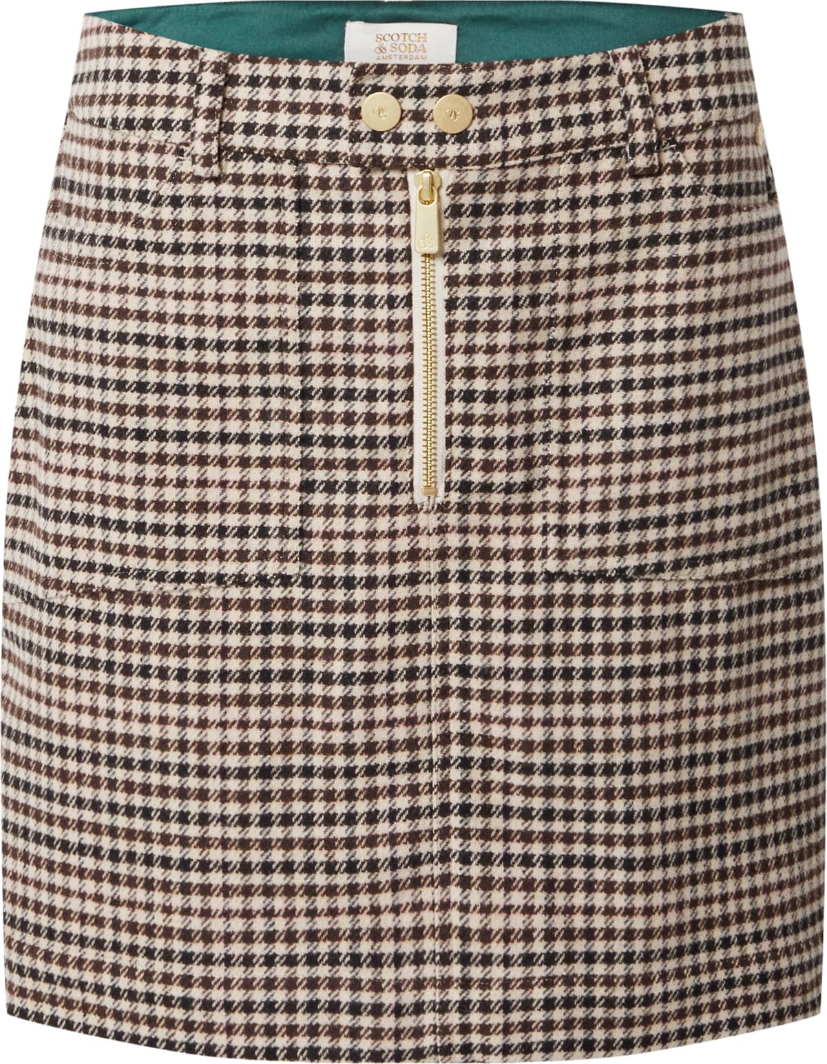 SCOTCH & SODA Sukně krémová / hnědá / černá