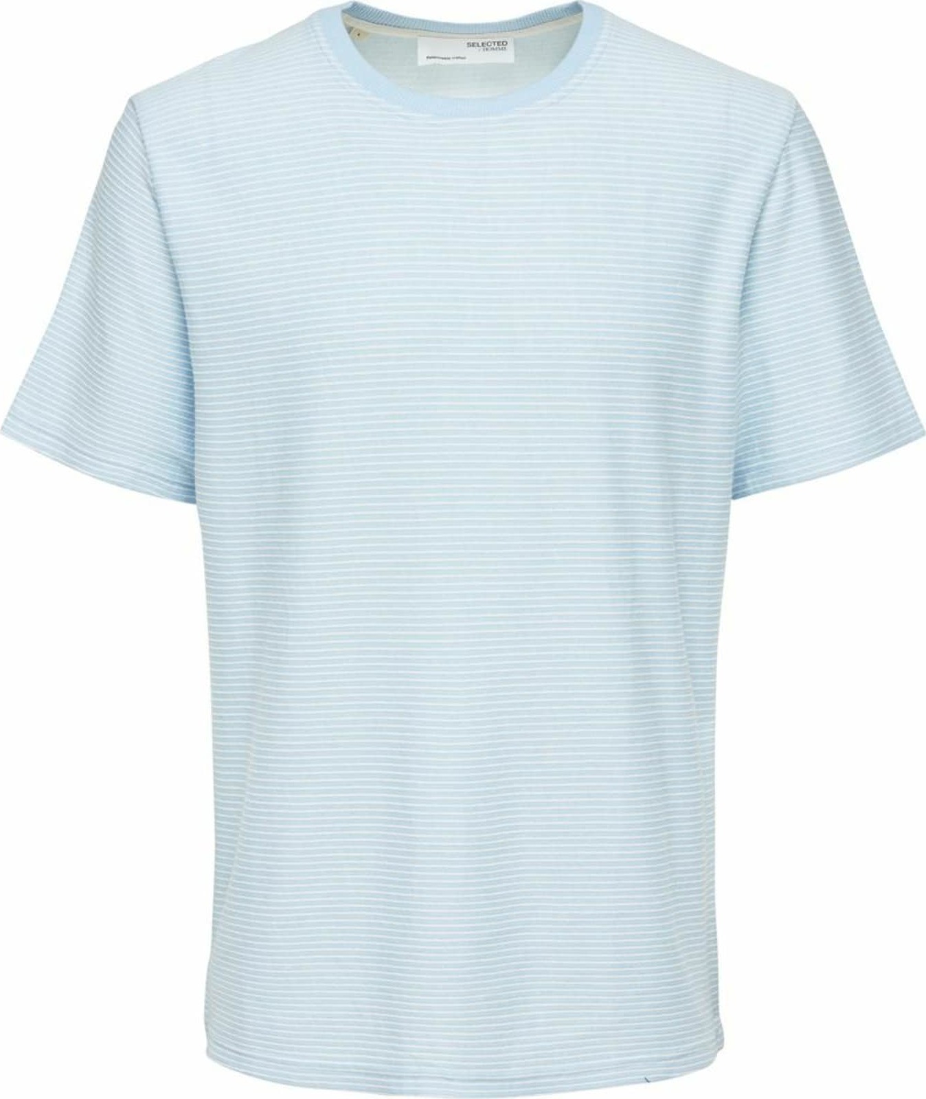 SELECTED HOMME Tričko 'Tristan' světlemodrá / bílá