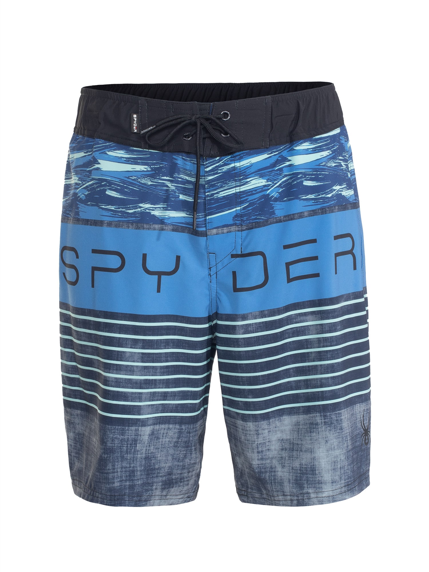 Spyder Sportovní plavky modrá / bílá / černá / šedá