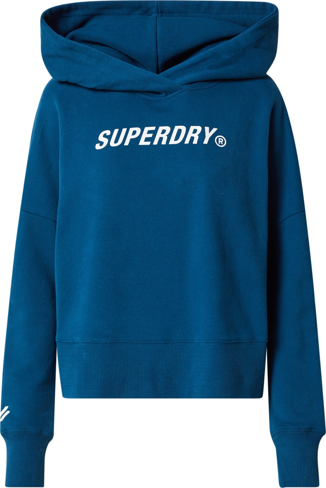 Superdry Mikina bílá / petrolejová