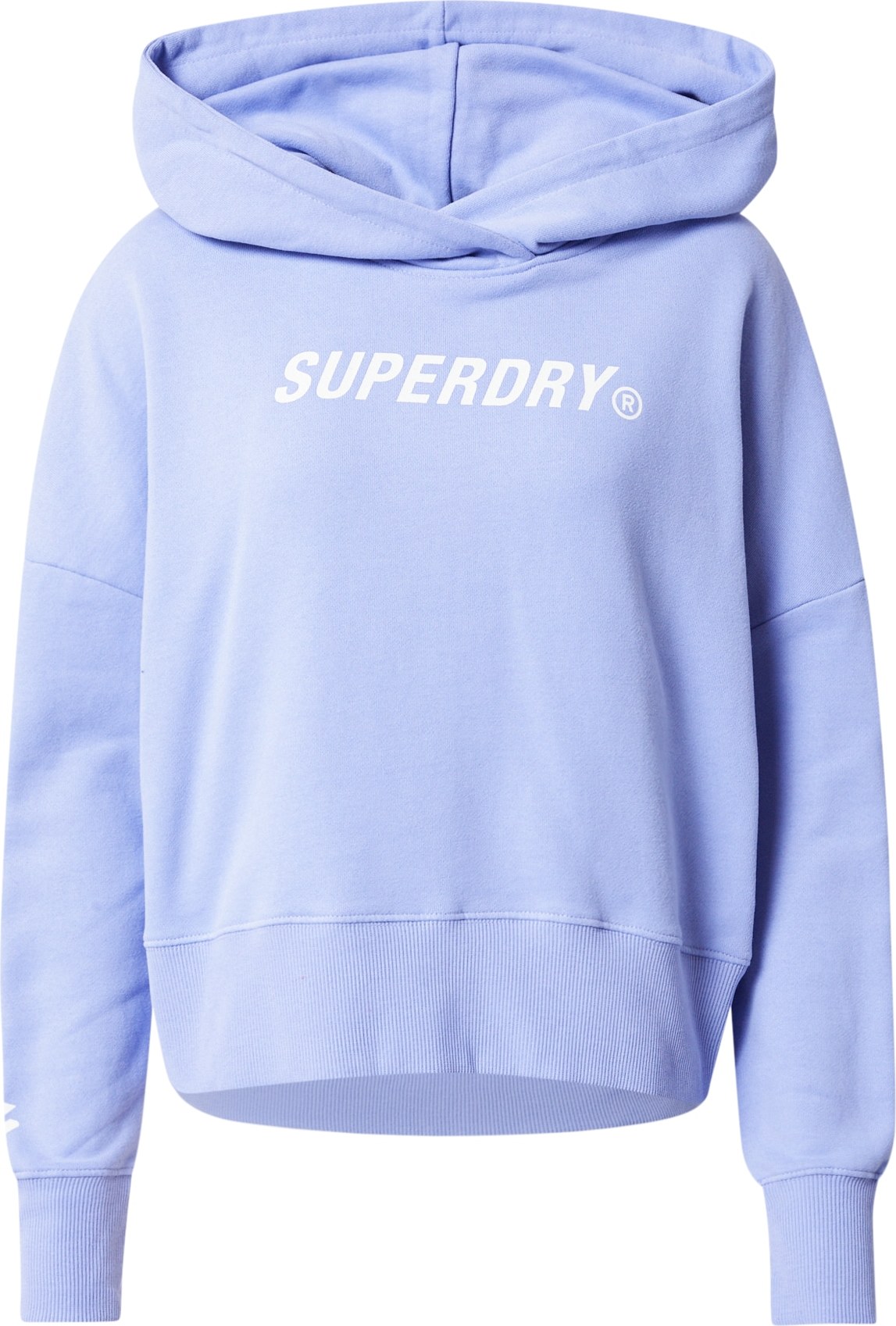 Superdry Mikina bílá / světle fialová
