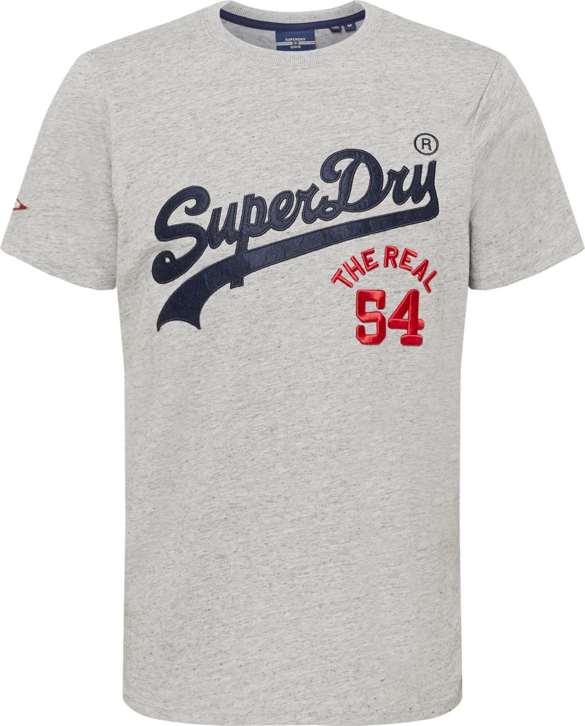 Superdry Tričko 'SOURCE' noční modrá / šedá / červená