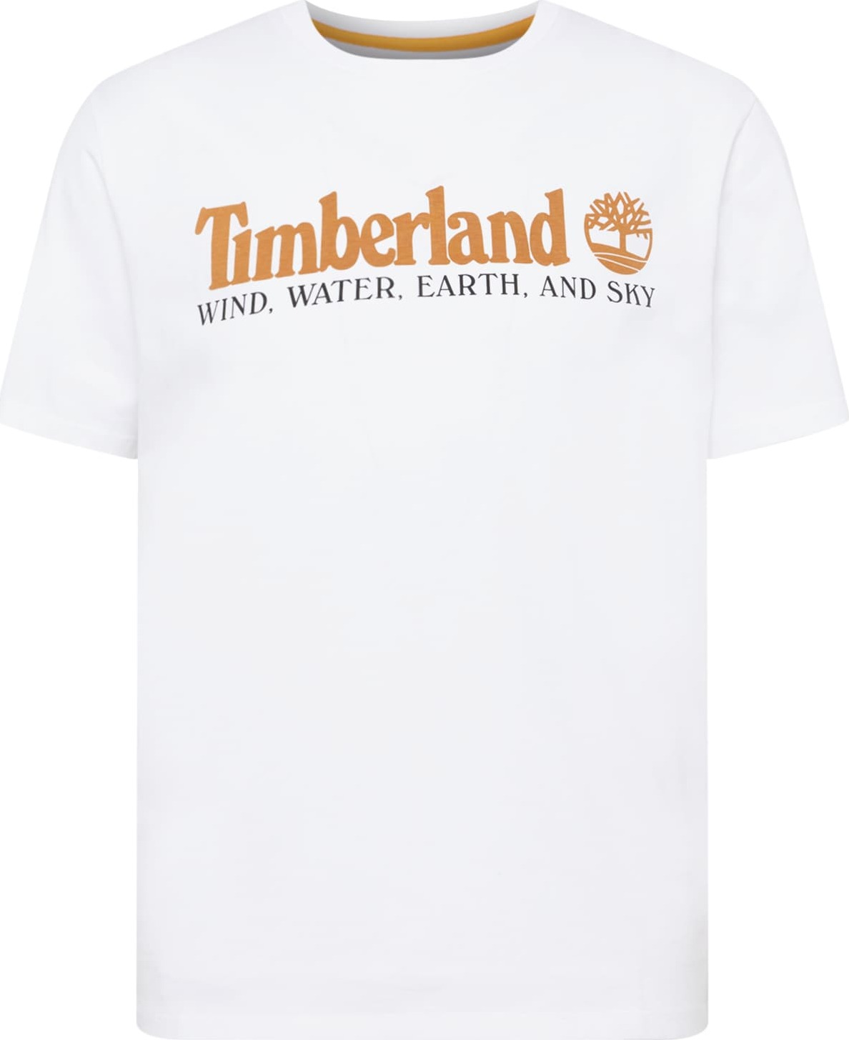 TIMBERLAND Tričko bílá / černá / oranžová