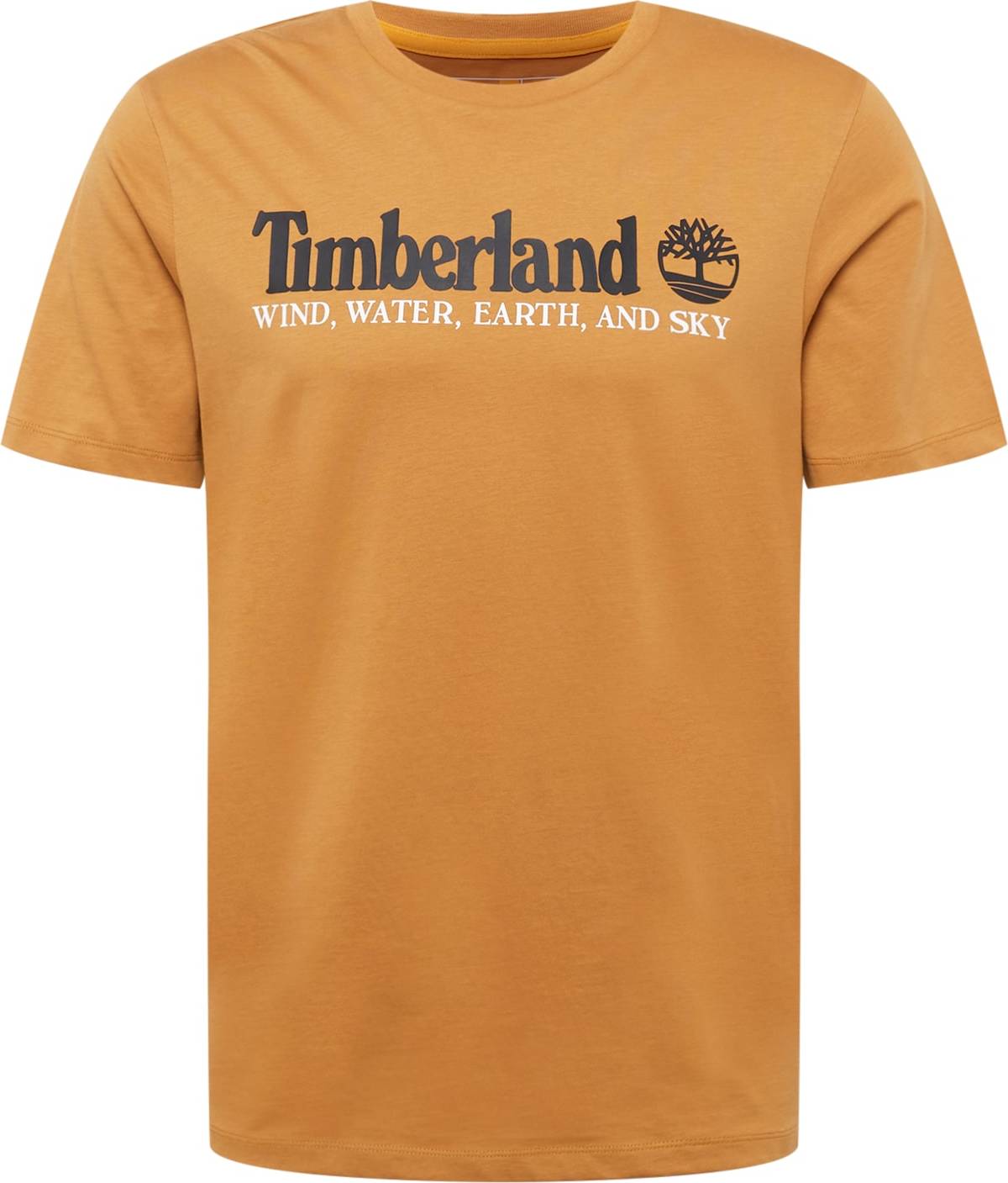 TIMBERLAND Tričko černá / bílá / koňaková