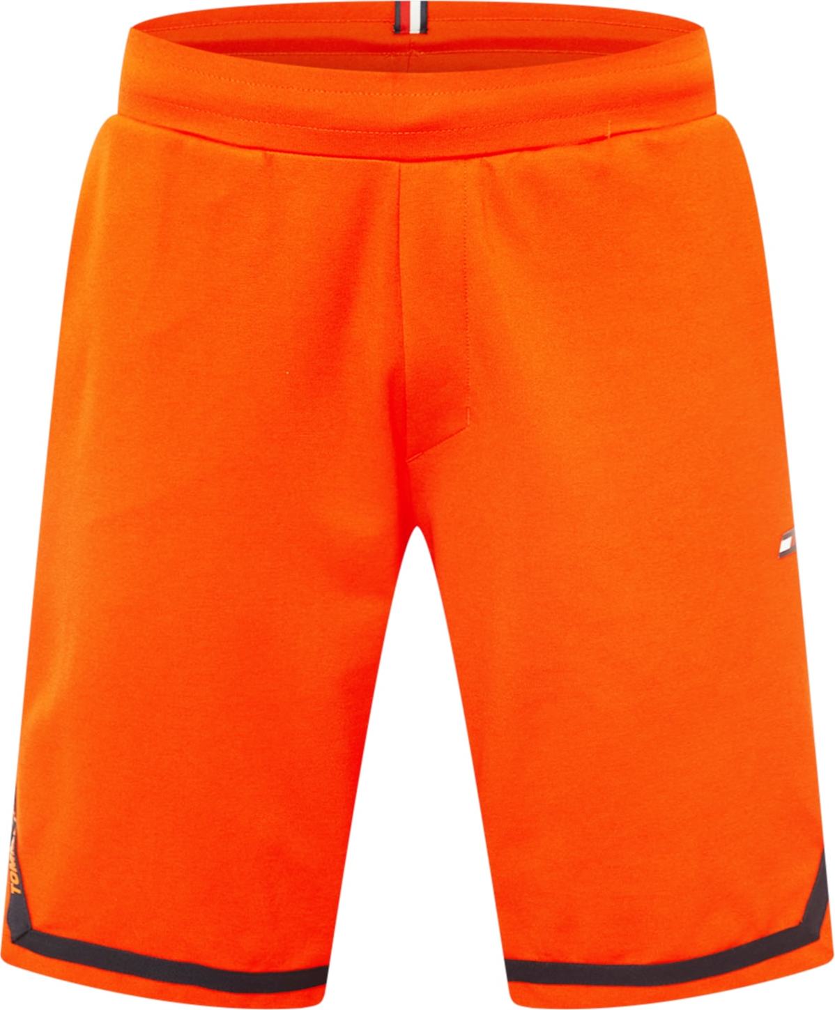 TOMMY HILFIGER Kalhoty tmavě oranžová / černá / bílá / námořnická modř