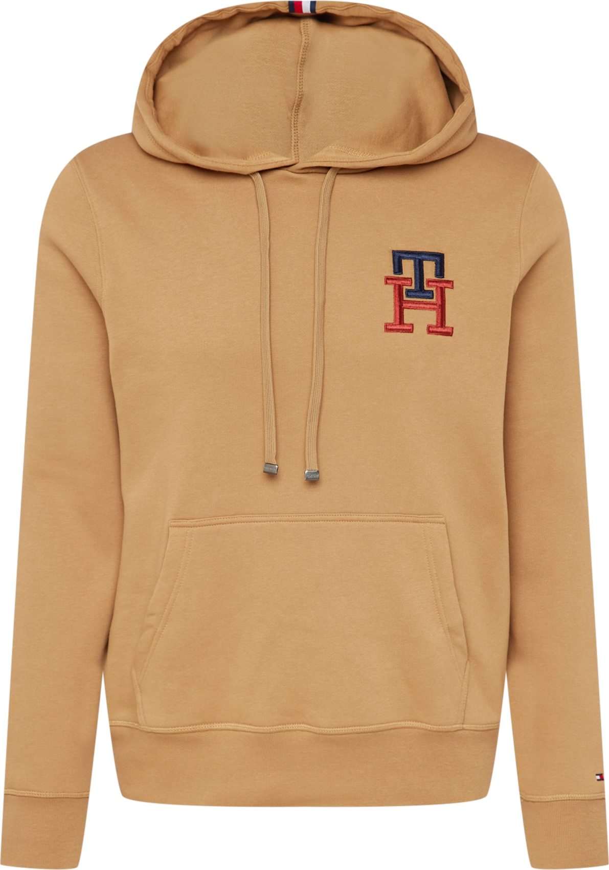 TOMMY HILFIGER Mikina noční modrá / ohnivá červená / cappuccino