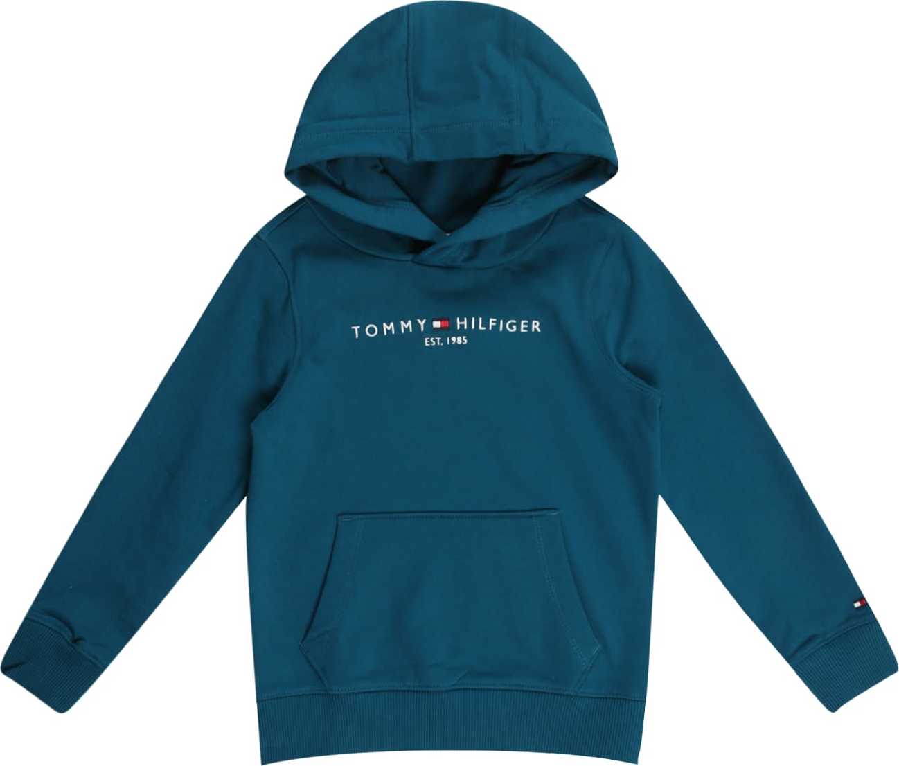 TOMMY HILFIGER Mikina petrolejová / bílá / červená / námořnická modř