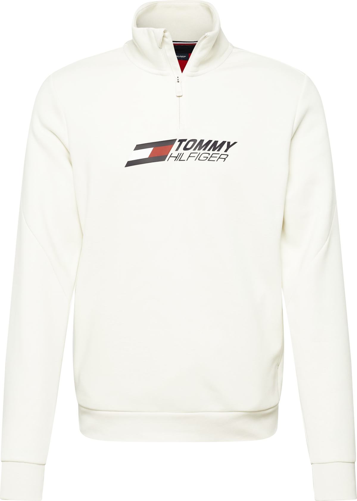 TOMMY HILFIGER Mikina bílá / červená / námořnická modř