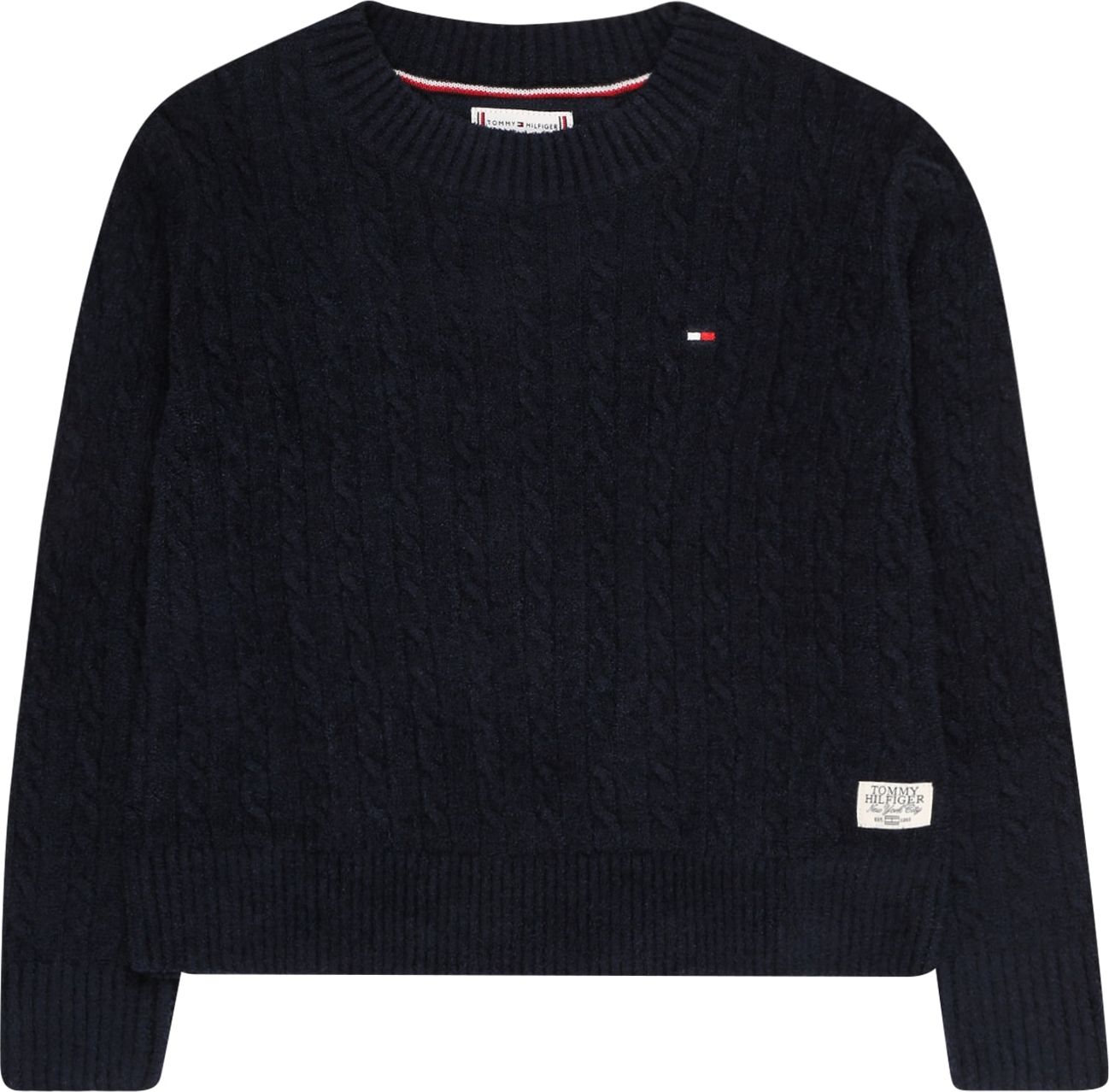TOMMY HILFIGER Svetr 'CHENILLE' noční modrá