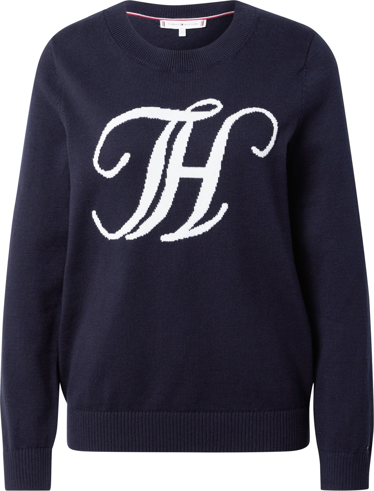 TOMMY HILFIGER Svetr námořnická modř / bílá