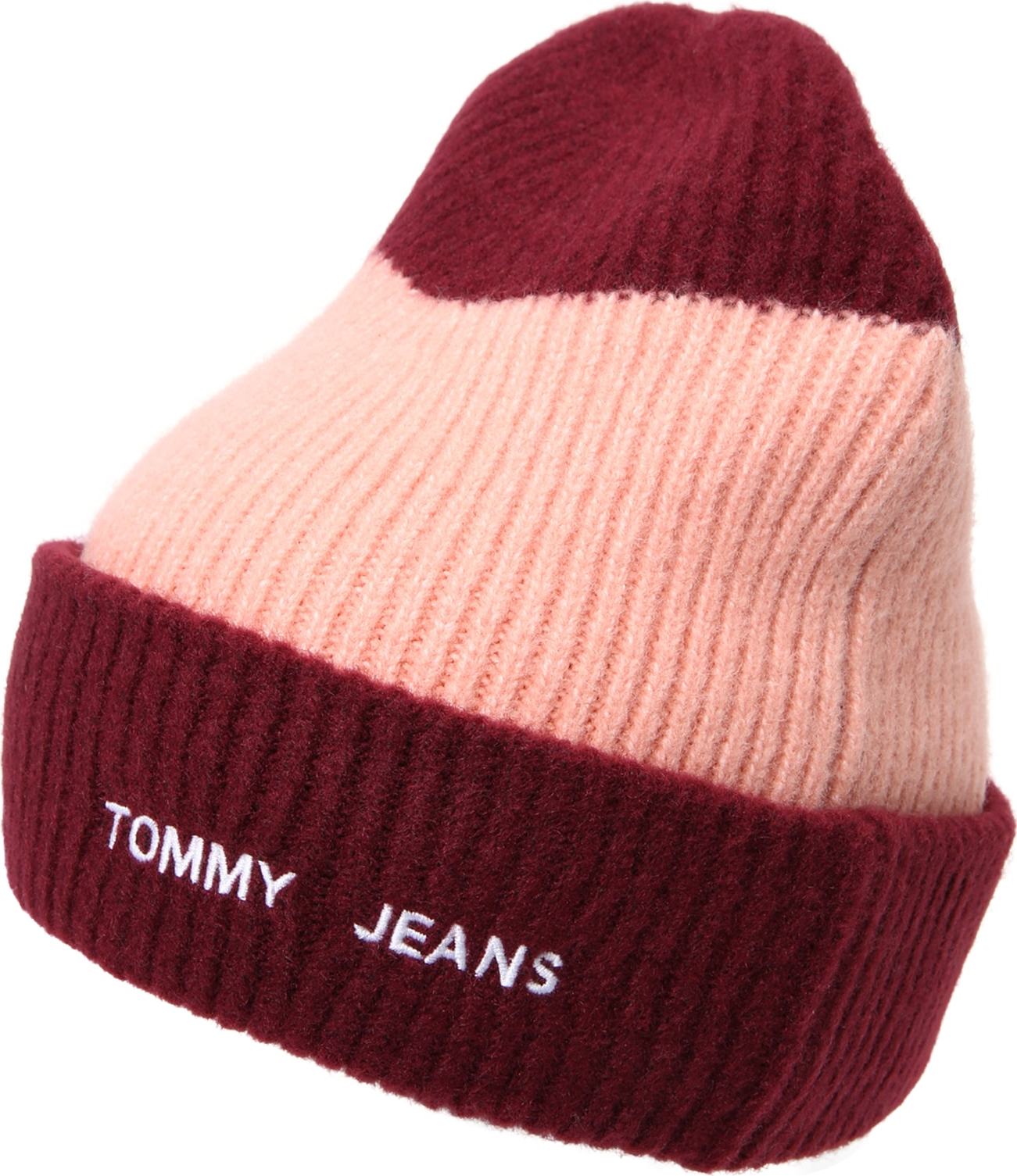 Tommy Jeans Čepice 'ACADEMIA' bordó / růžová / bílá