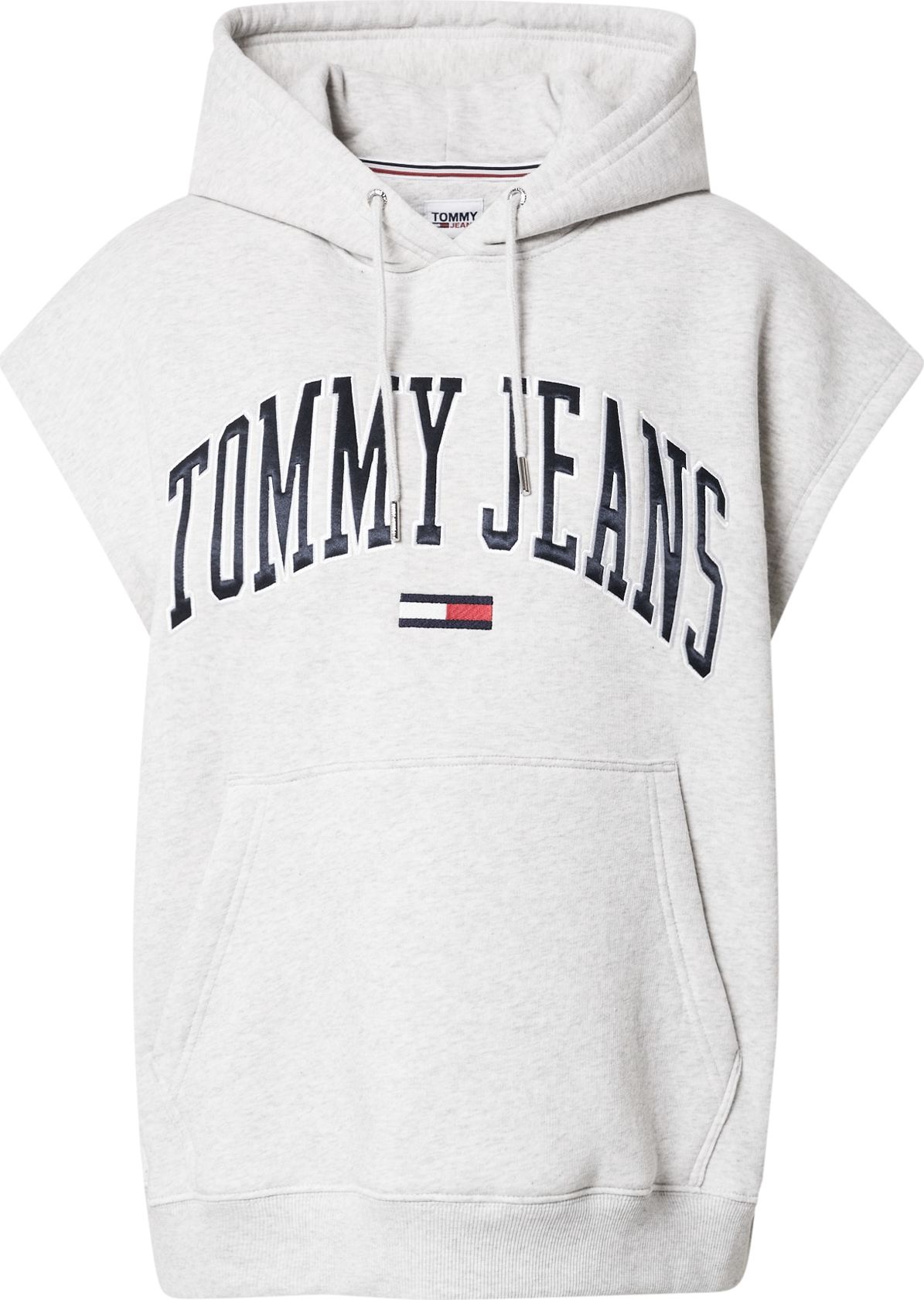 Tommy Jeans Mikina šedý melír / námořnická modř / červená třešeň / bílá