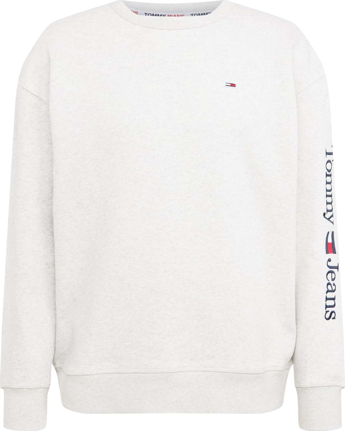 Tommy Jeans Mikina světle šedá / námořnická modř / červená