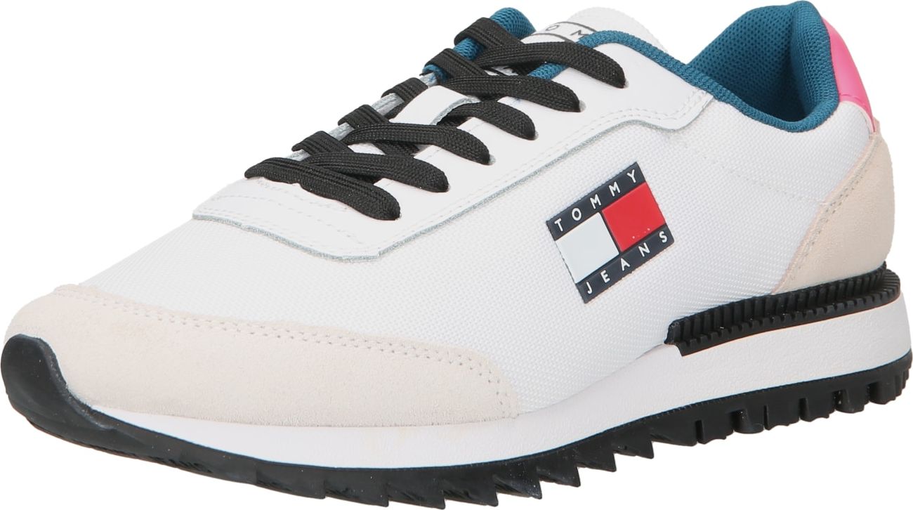 Tommy Jeans Tenisky bílá / offwhite / jasně červená / tmavě modrá