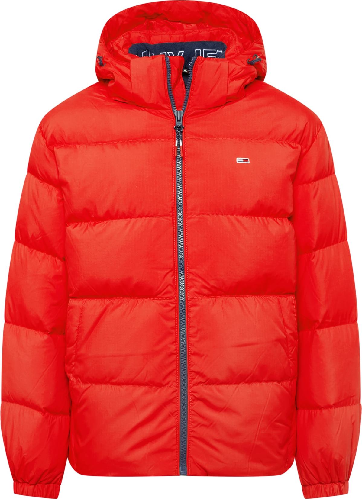 Tommy Jeans Zimní bunda červená / námořnická modř / bílá