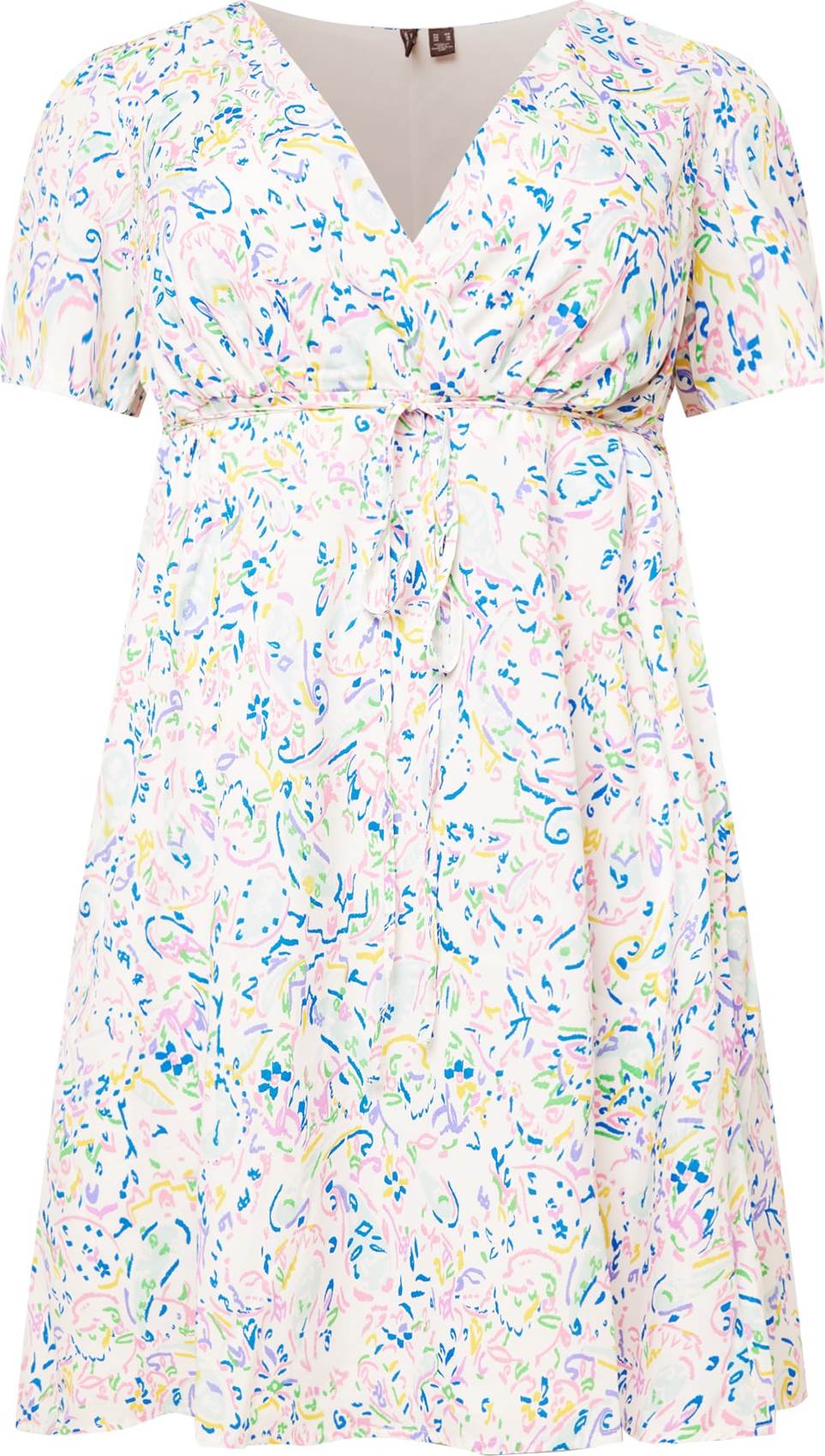 Vero Moda Curve Letní šaty 'Kathrine' pastelově zelená / mix barev