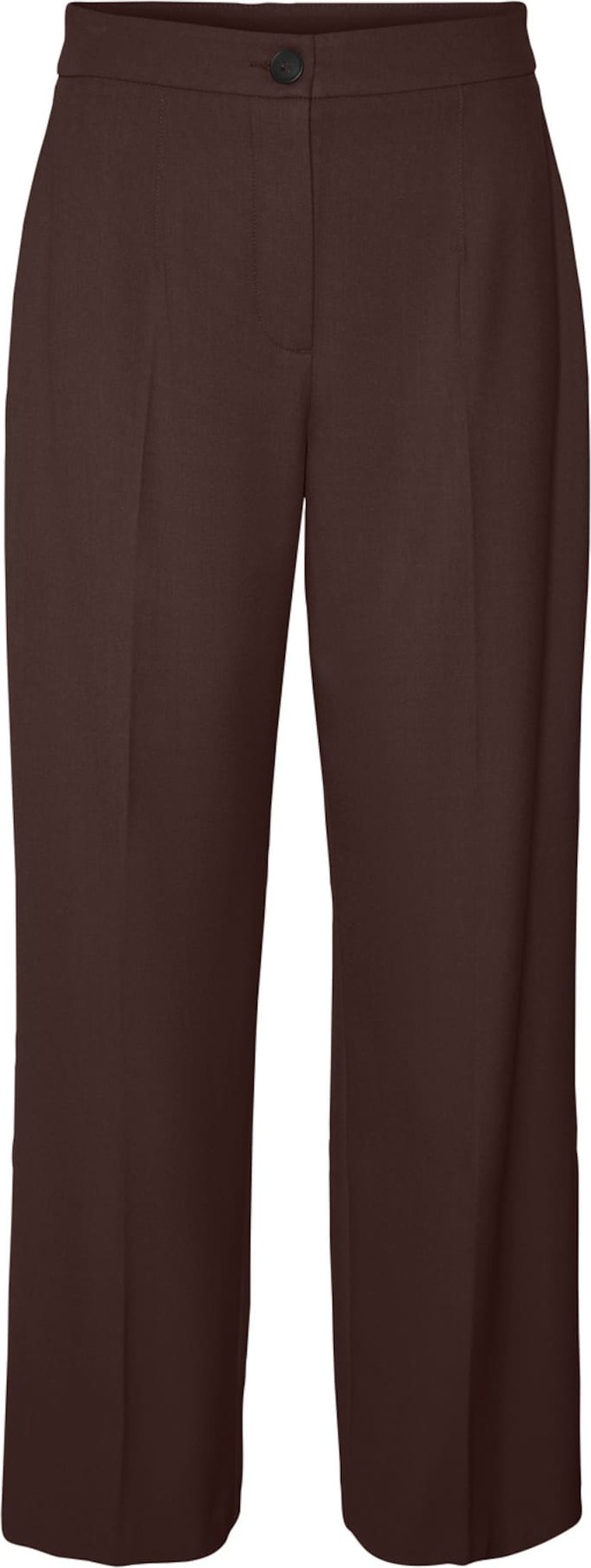 VERO MODA Kalhoty s puky tmavě hnědá