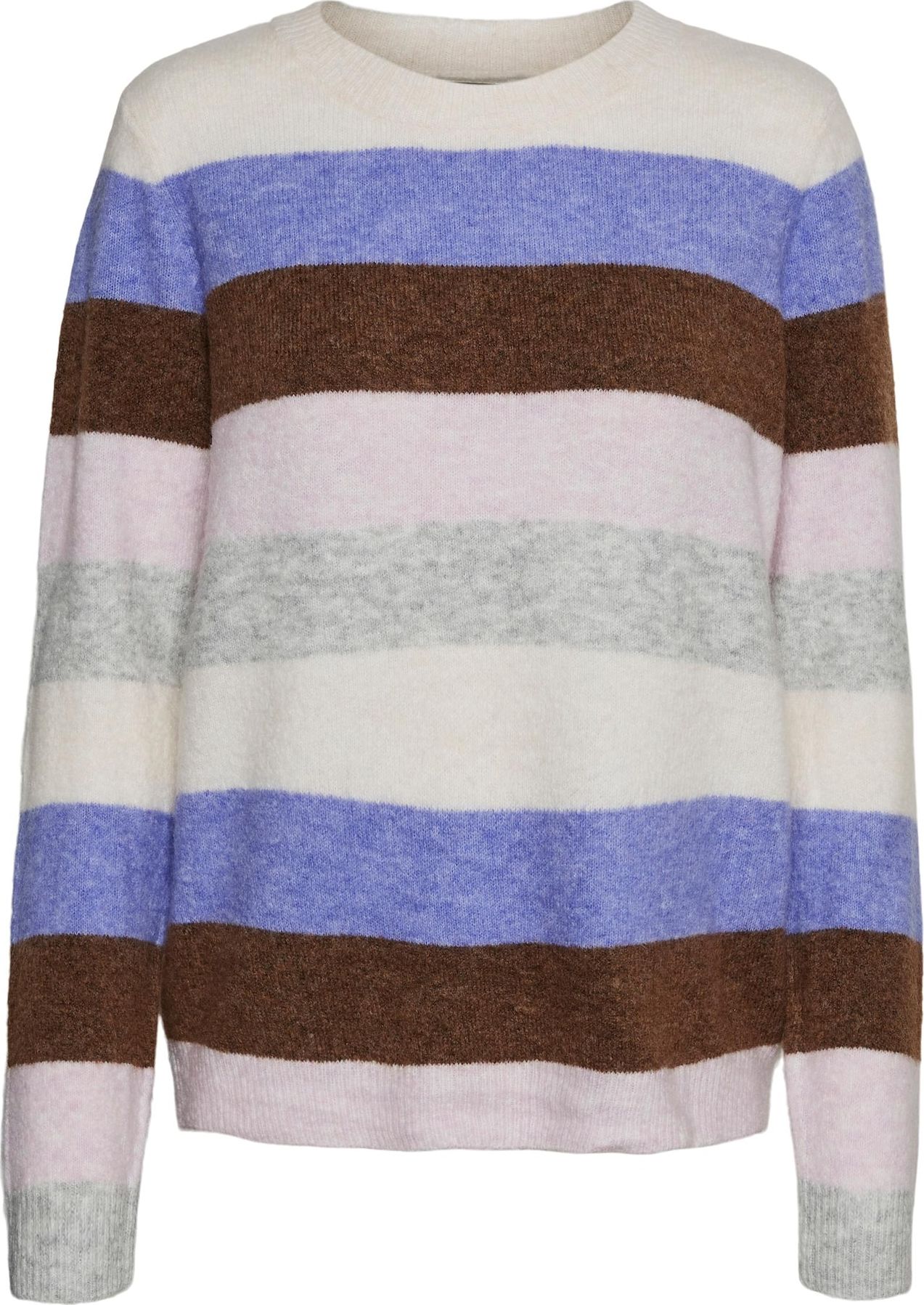 Vero Moda Petite Svetr 'Plaza' fialová / bílá / hnědá / růžová