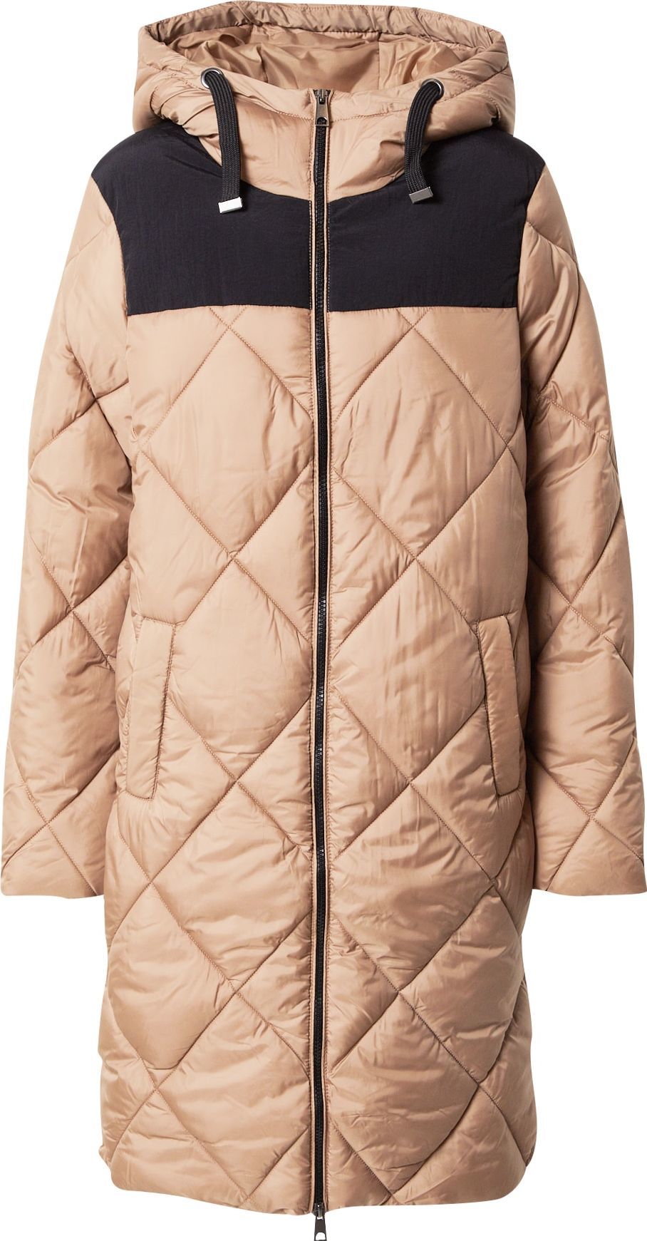 VERO MODA Přechodný kabát béžová / černá