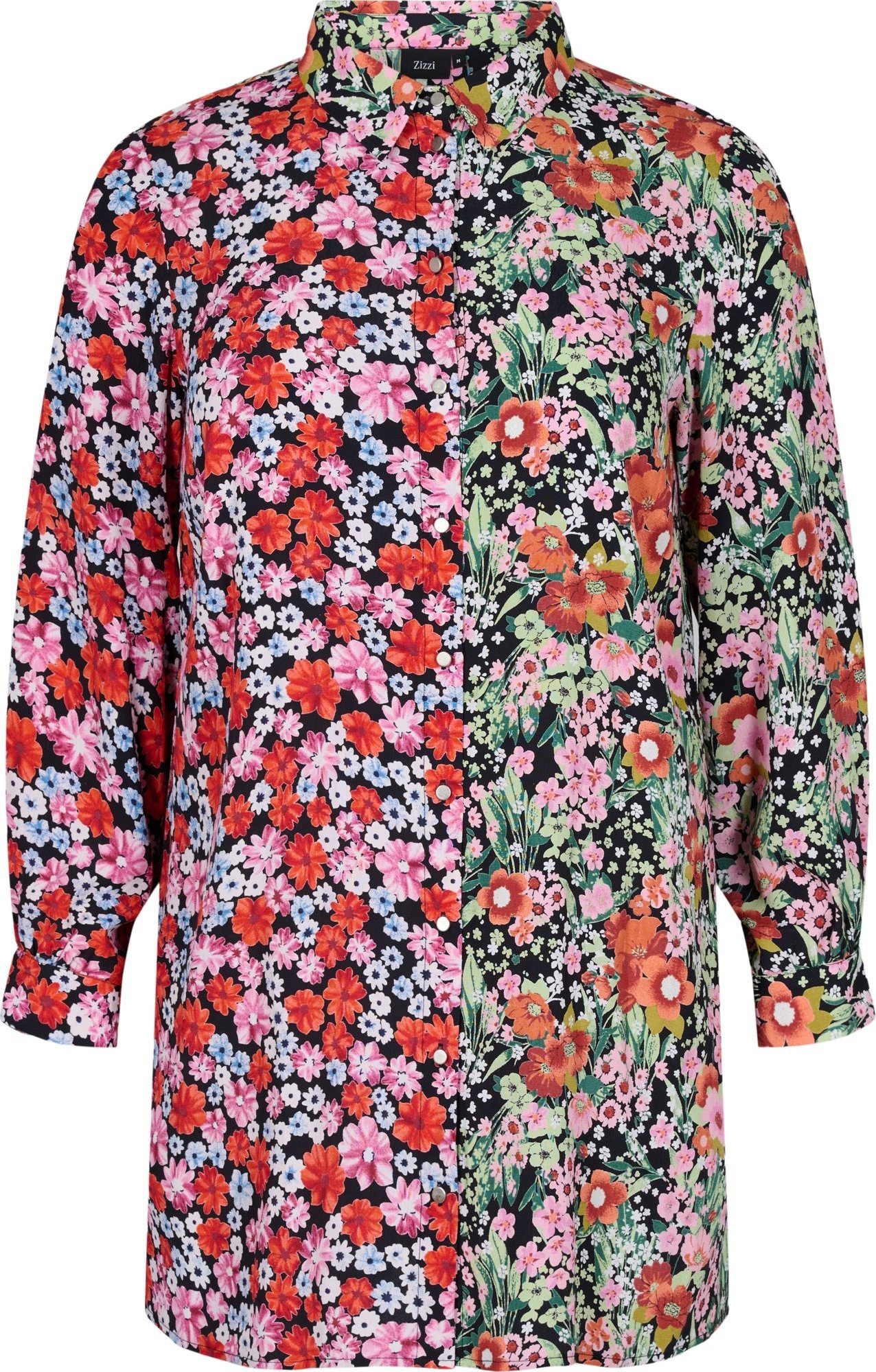 Zizzi Tričko 'Cabana' pink / mix barev