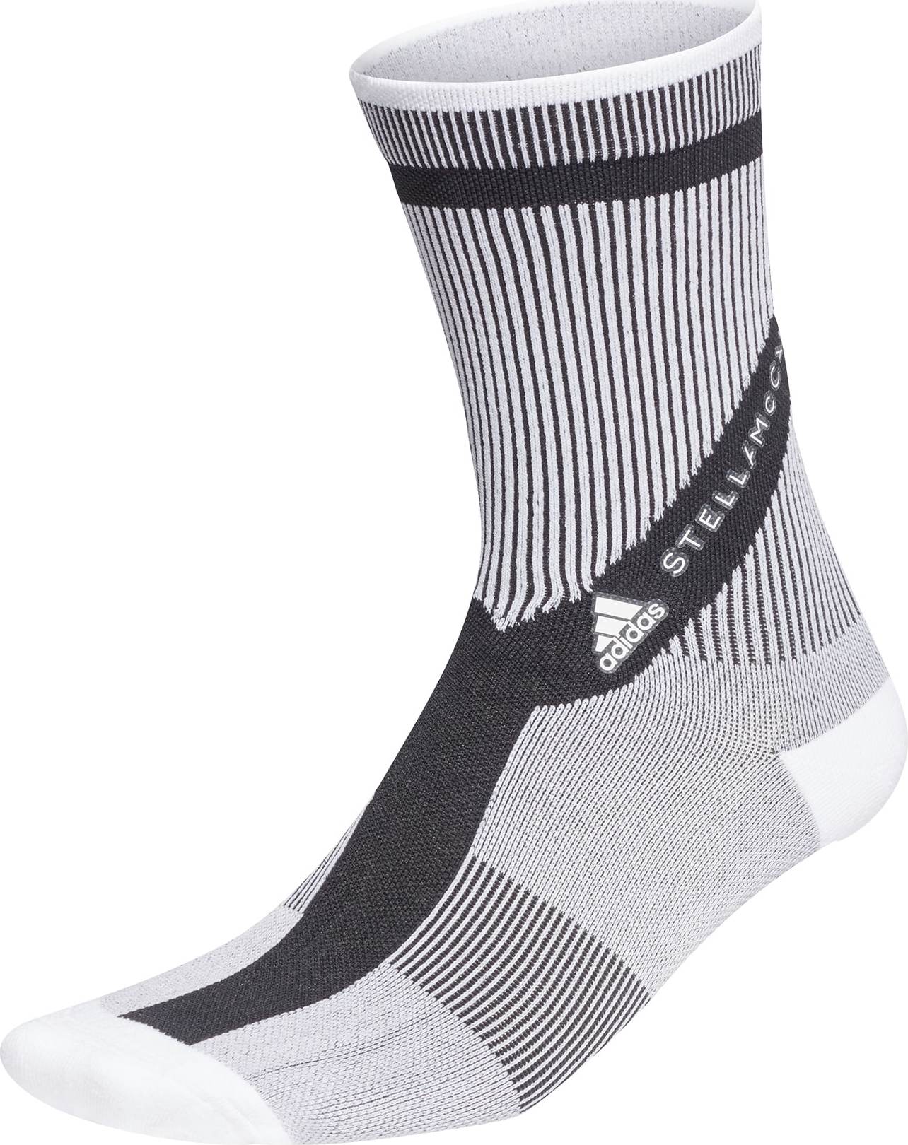 adidas by Stella McCartney Sportovní ponožky 'Crew' černá / bílá