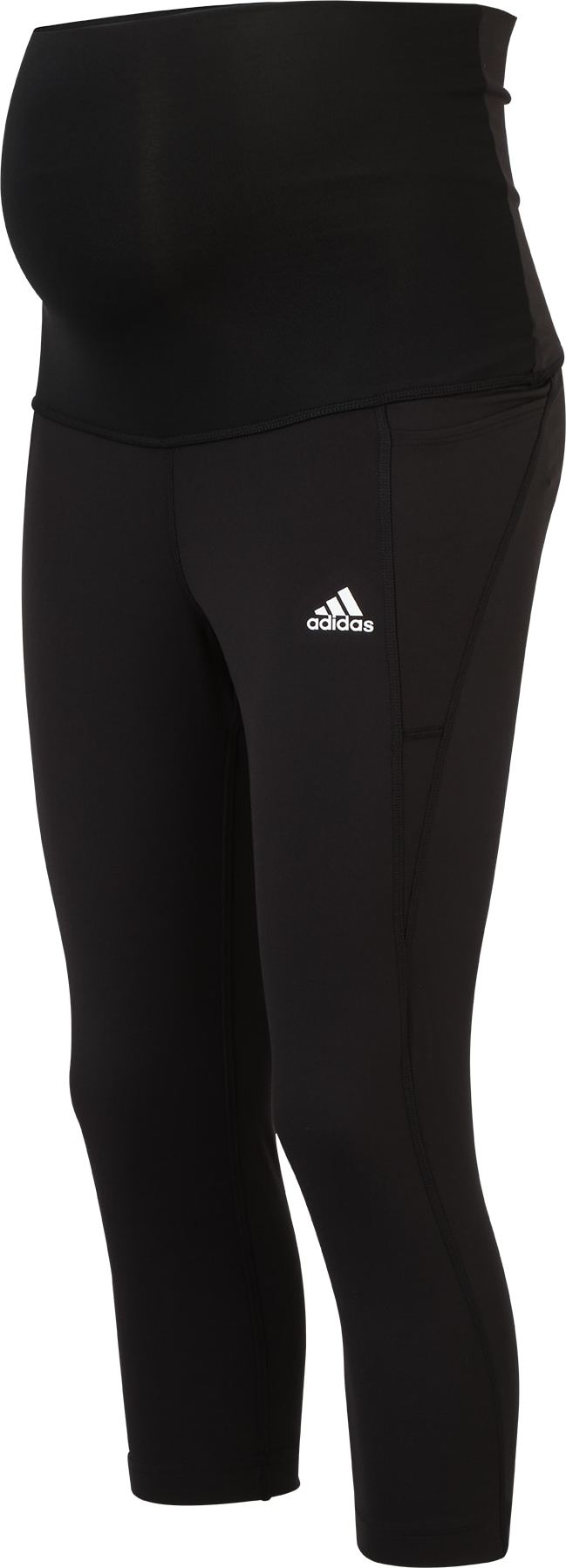 ADIDAS PERFORMANCE Sportovní kalhoty černá / bílá